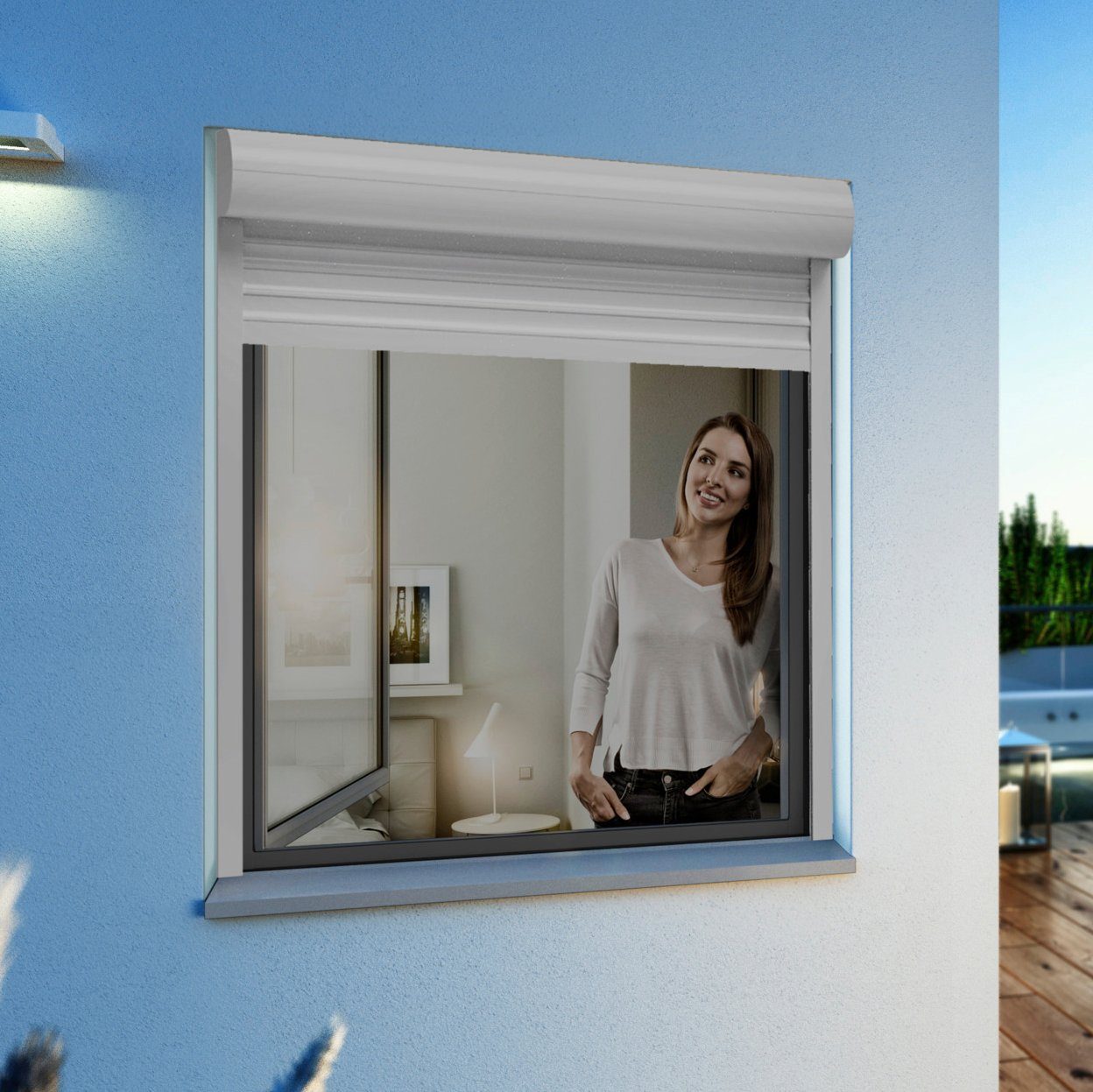 Windhager Insektenschutz-Fensterrahmen Ultra Flat Fenster, (Packung), BxH: 120x150 cm