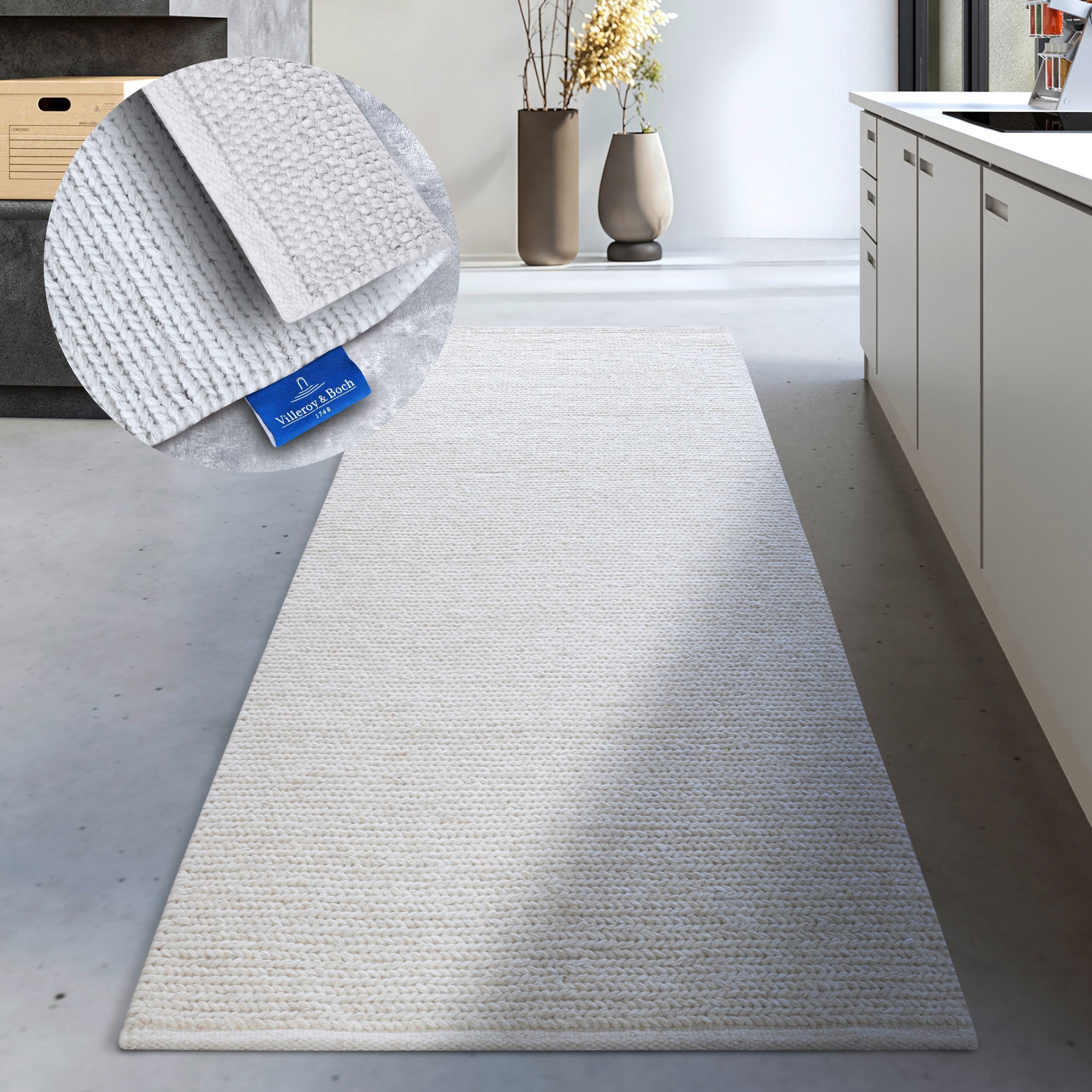 Villeroy & Boch Wollteppich Francois, rechteckig, Höhe: 7 mm, in rund, oval, Läufer, handgewebt, Wolle, Wohnzimmer, Schlafzimmer