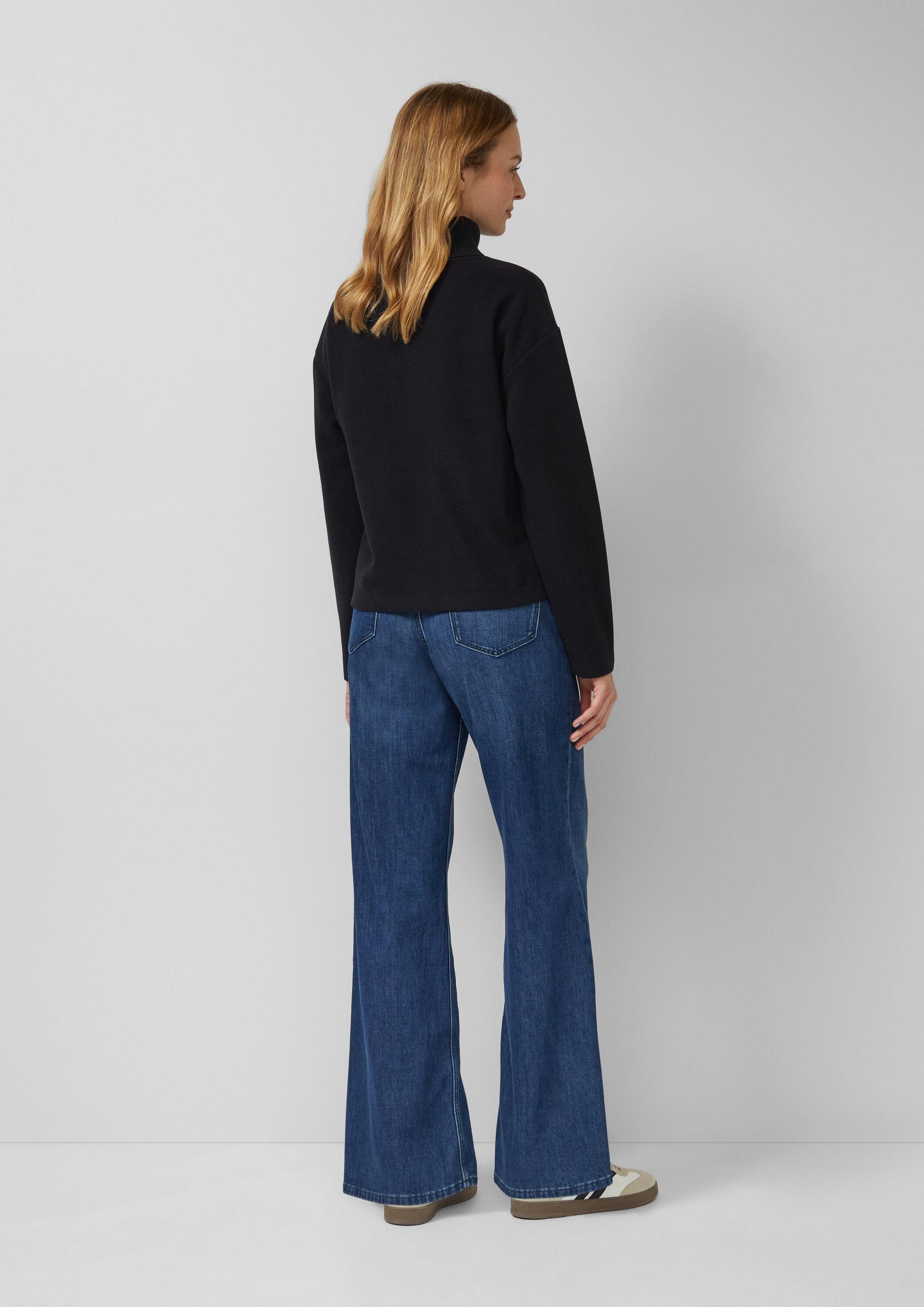 s.Oliver Sweatshirt Sweatshirt Weiches Sweatshirt mit hohem Rollkragen