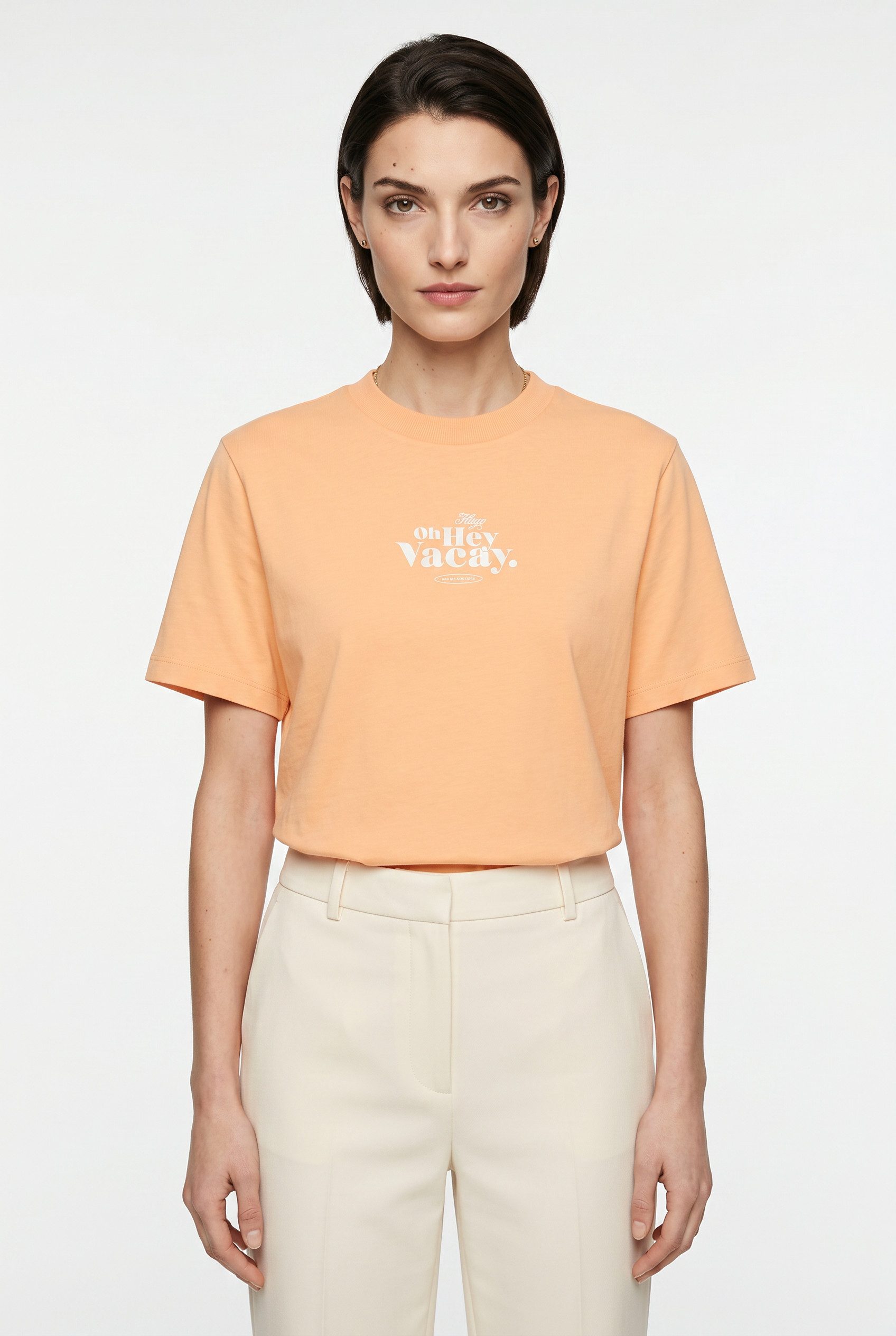 HUGO T-Shirt Vintage Tee mit Rundhals, bedruckt