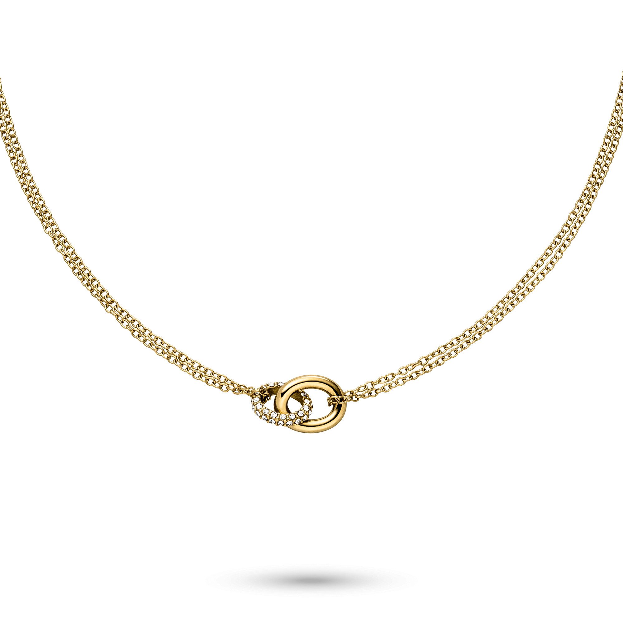 s.Oliver Kette mit Anhänger Schmuck Geschenk Edelstahl Halskette The Daily Spark, mit Zirkonia (synth)