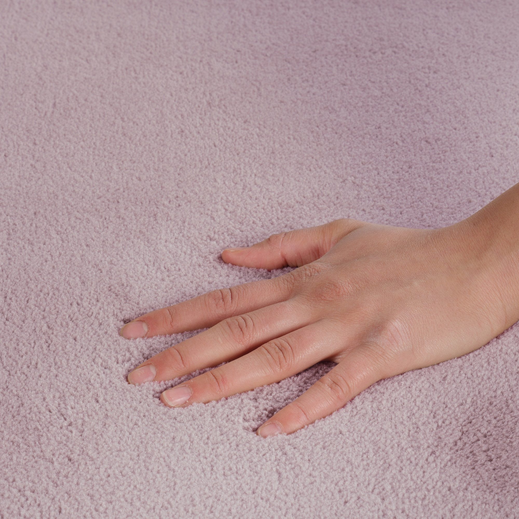 Jimri Teppich Fluffy flauschiger Teppich Läufer Hochwertige Kurzflor Teppich, Rund