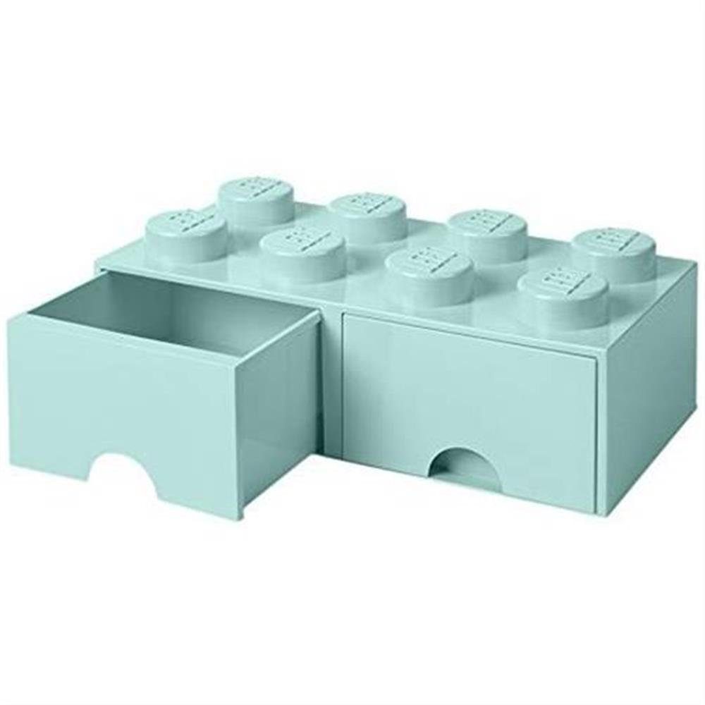 Room Copenhagen Aufbewahrungsdose LEGO® Storage Brick 8 Mintgrün, mit 2 Schubladen, Aufbewahrungsbox, Baustein-Form, stapelbar