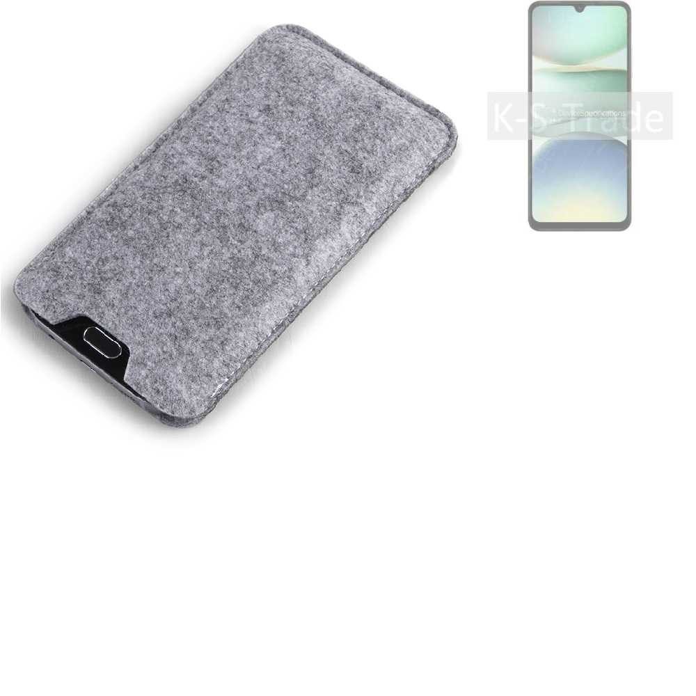 K-S-Trade Handyhülle für Xiaomi Redmi A5, Filz Handyhülle Schutzhülle Filztasche Filz Tasche Case Sleeve