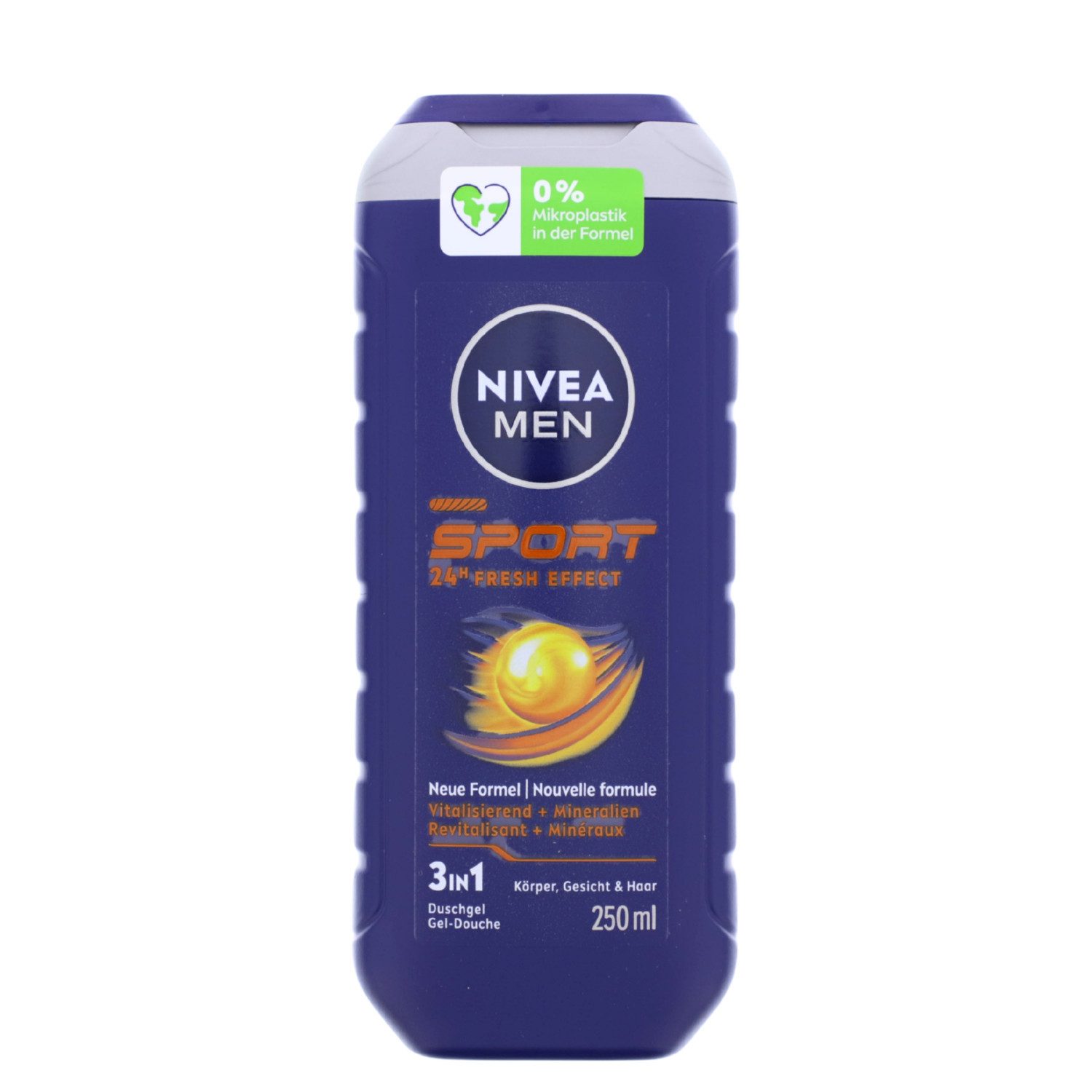 Nivea Duschgel 3 x NIVEA MEN Sport je 250ml Pflegedusche 3in1 Duschgel für Männer