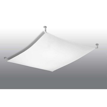 etc-shop Deckenstrahler, Leuchtmittel nicht inklusive, Deckenleuchte Deckenlampe Chrom Weiß Stoff Glas Wohnzimmer