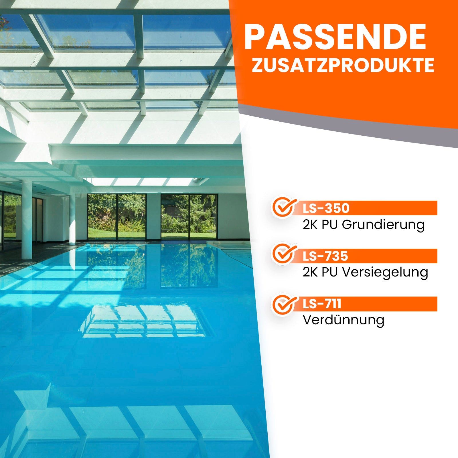BEKATEQ Bodenversiegelung LS-405 2K PU Poolfarbe, Schwimmbadfarbe GFK, Beton, Metall, Schwimmbeckenfarbe – Bild 5 von 5