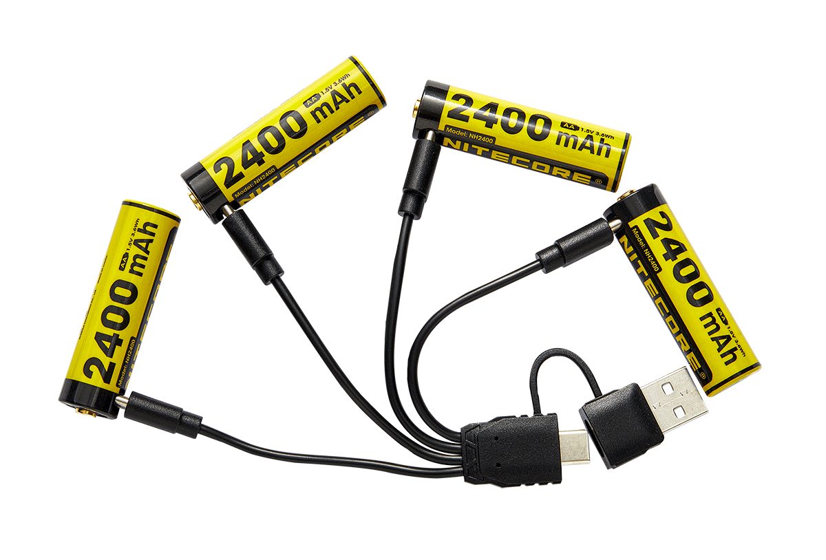 Nitecore Li-Ion Akku Typ 14500 - Li-Ionen Akku 1,5 Volt 2400 mAh USB-C - Akku (1 St)