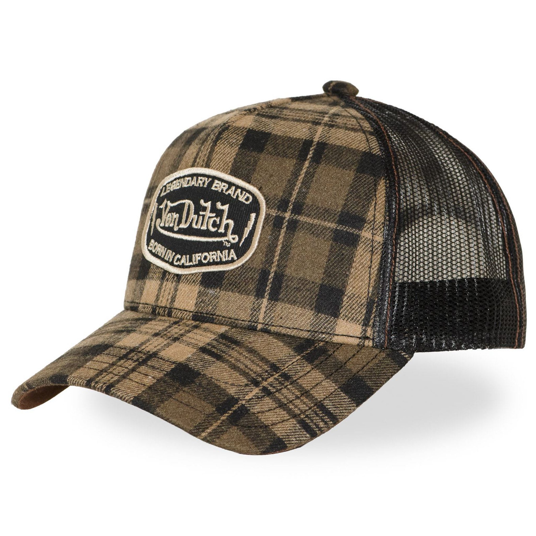 Von Dutch Trucker Cap Von Dutch Originals Trucker Cap - Check Pattern - Flannel Mesh (Basecap, Basecap, Meshcap, Trucker Kappe)