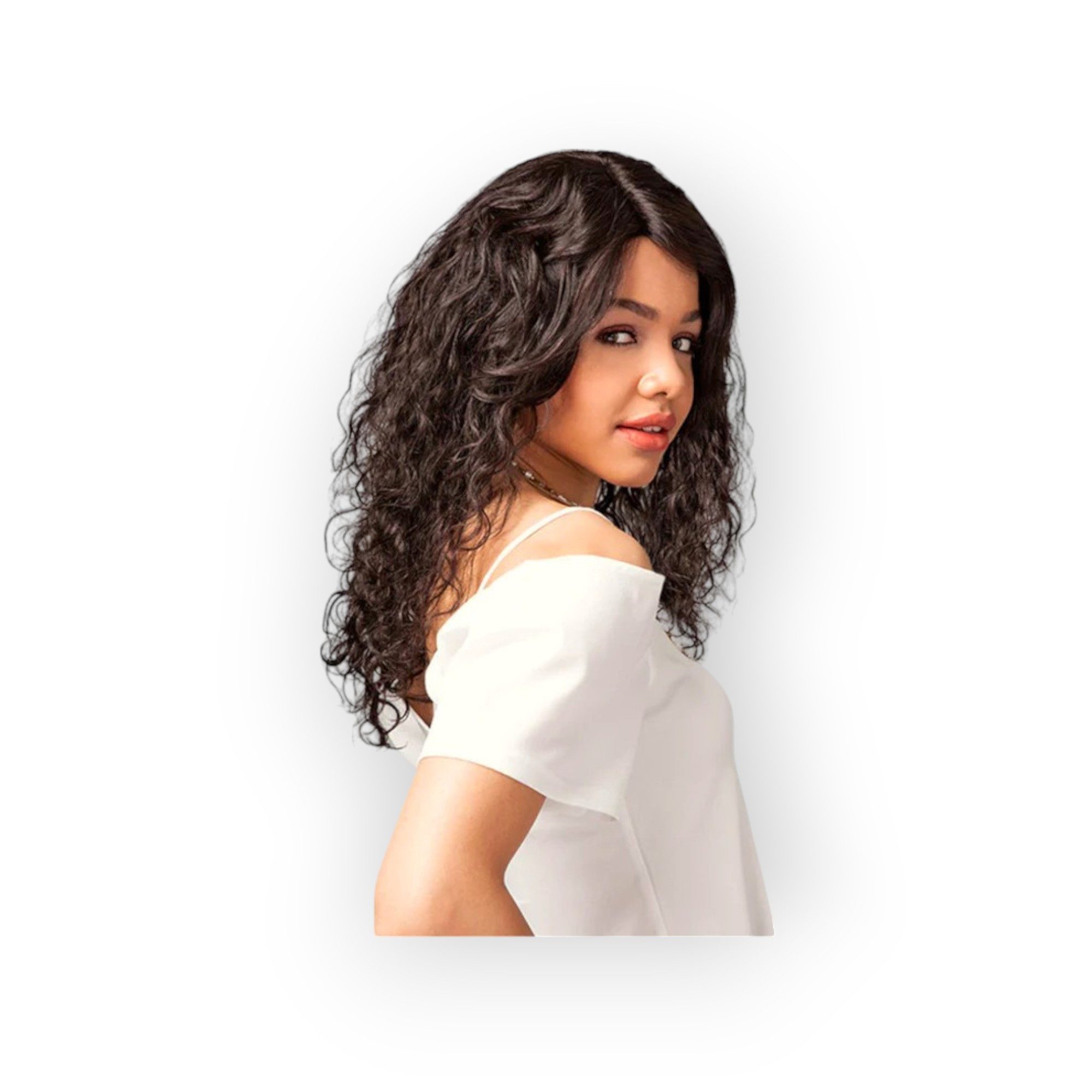 Echthaarperücke Brazilian Swiss Lace Wig - Natural Curly