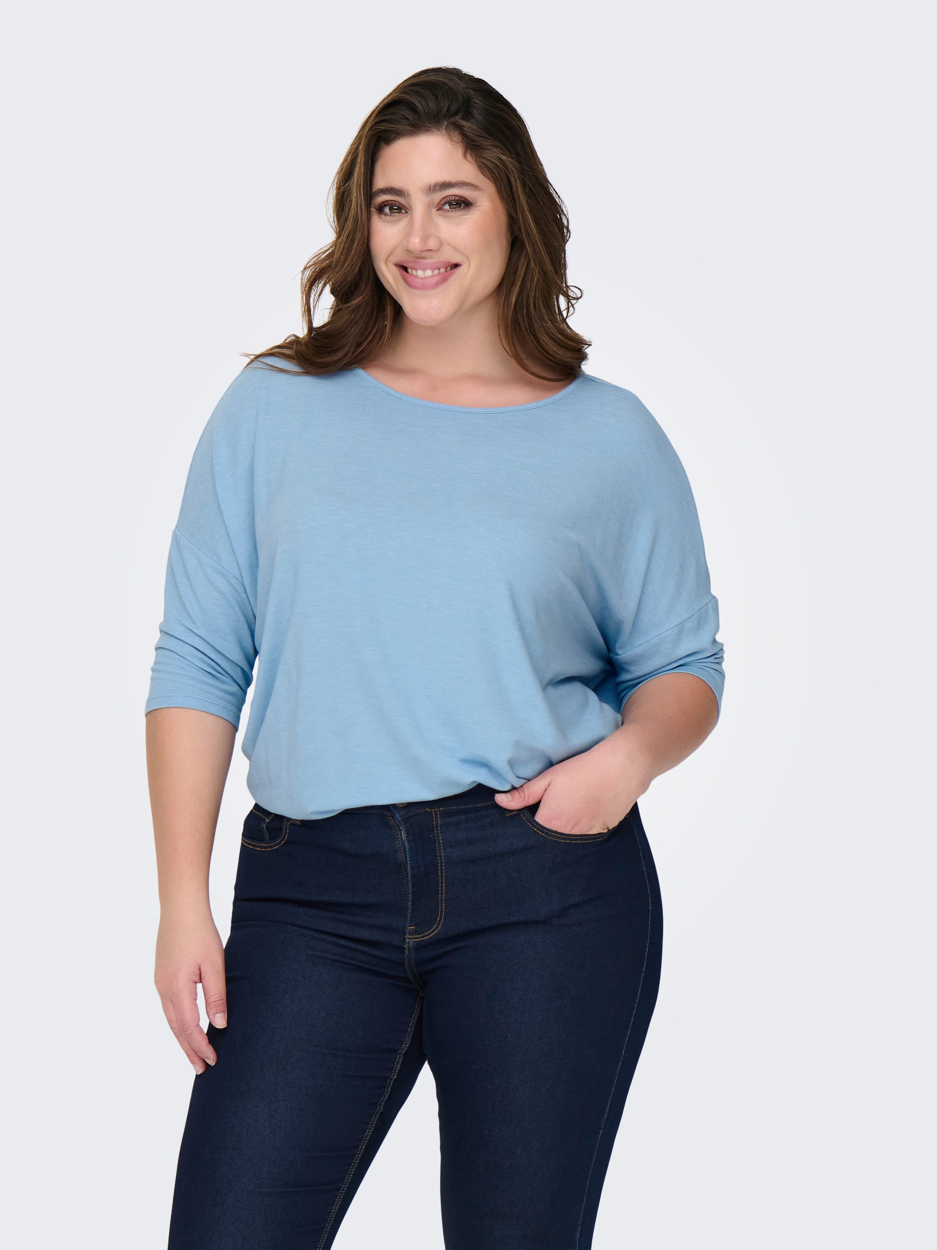 ONLY CARMAKOMA 3/4-Arm-Shirt CARLAMOUR 3/4 TOP günstig online kaufen