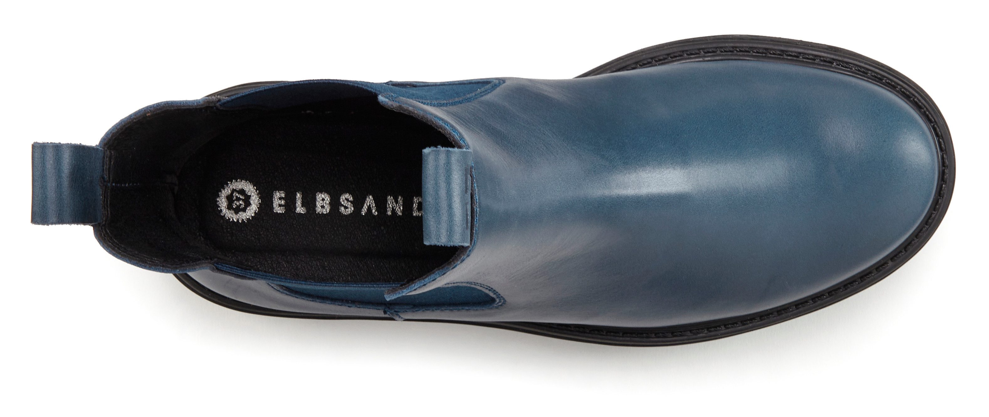 Elbsand Chelseaboots, Schlupfstiefel, Bikerboots, Sommerstiefelette Stiefelette aus Leder mit Stretch-Einsätzen, Lederstiefelette