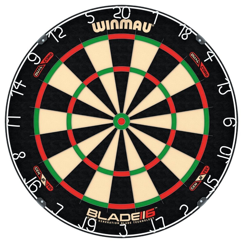 Winmau Dartscheibe Dartboard Blade 6 neuesten Density Core, (Packung), Dual Control™-Draht