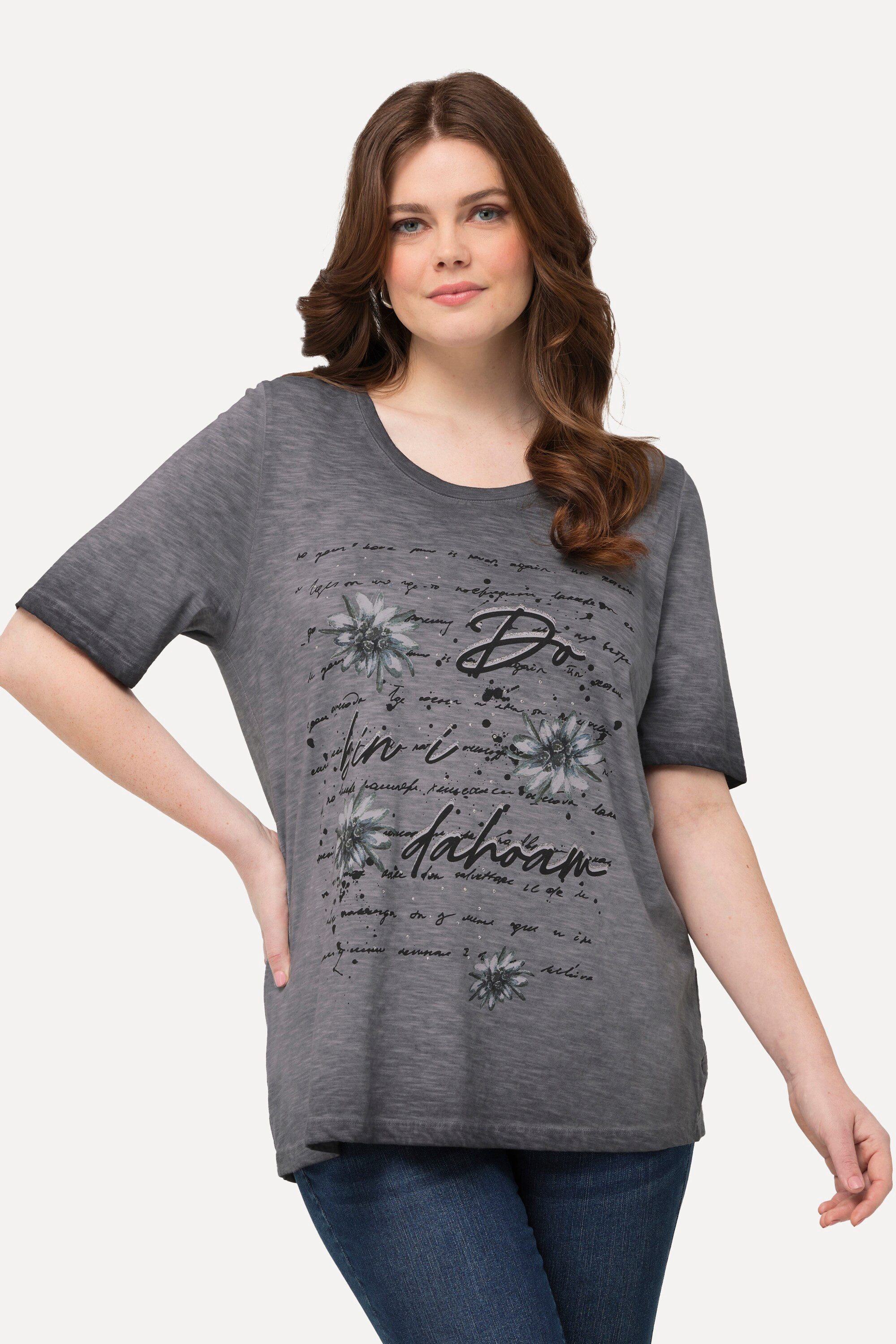 Ulla Popken T-Shirt T-Shirt Edelweiß cold günstig online kaufen