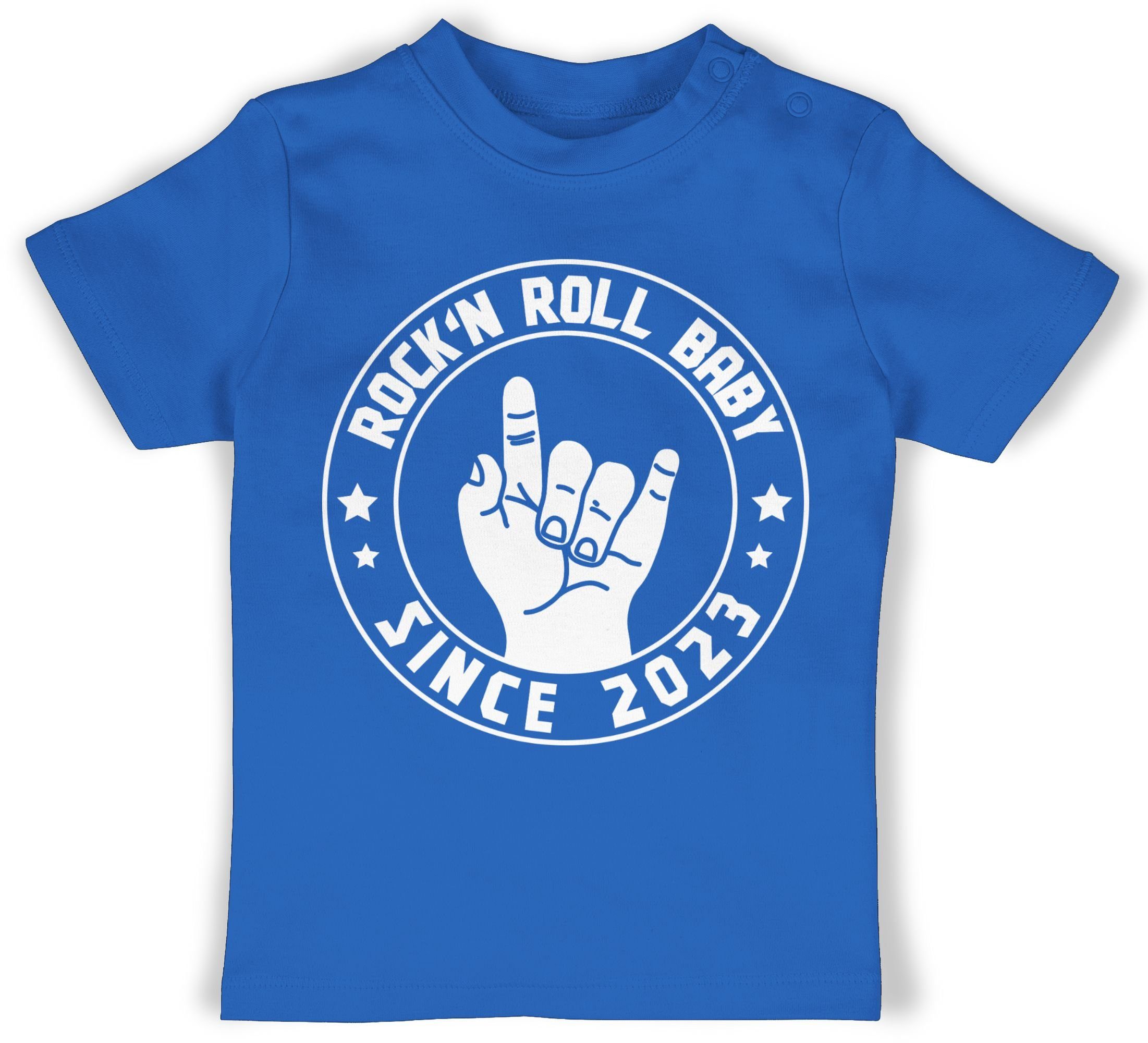 Shirtracer T-Shirt Rock'n Roll Baby since 2023 Sprüche Baby 3 Royalblau