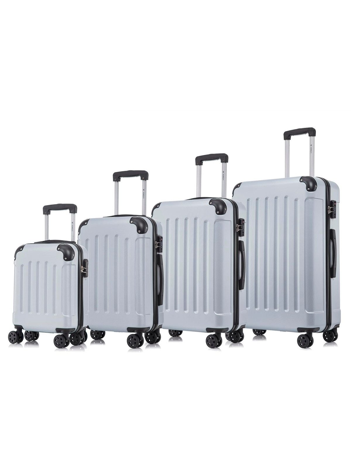 yonsly Koffer Premium Reisekoffer Hartschalen-Koffer Trolley Kabinenkoffer S-M-L-XL, 4 Rollen, 360°-Doppelrollen, TSA-/Zahlenschloss, YKK-/Standardreißverschluss