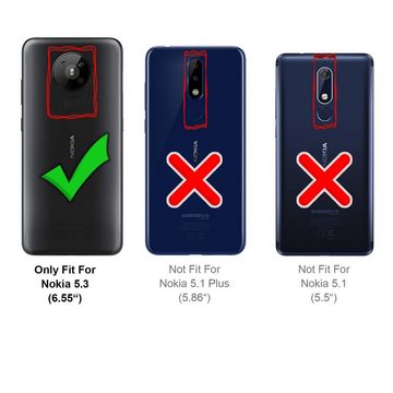 CoolGadget Handyhülle Transparent Ultra Slim Case für Nokia 5.3 6,55 Zoll, Silikon Hülle Dünne Schutzhülle für Nokia 5.3 Hülle