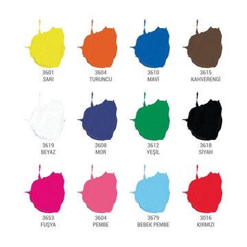 Büst Artdeco Acrylfarbe Hauptfarben + Seitenfarben Acryl Set, 12x140ml, Wasserfest