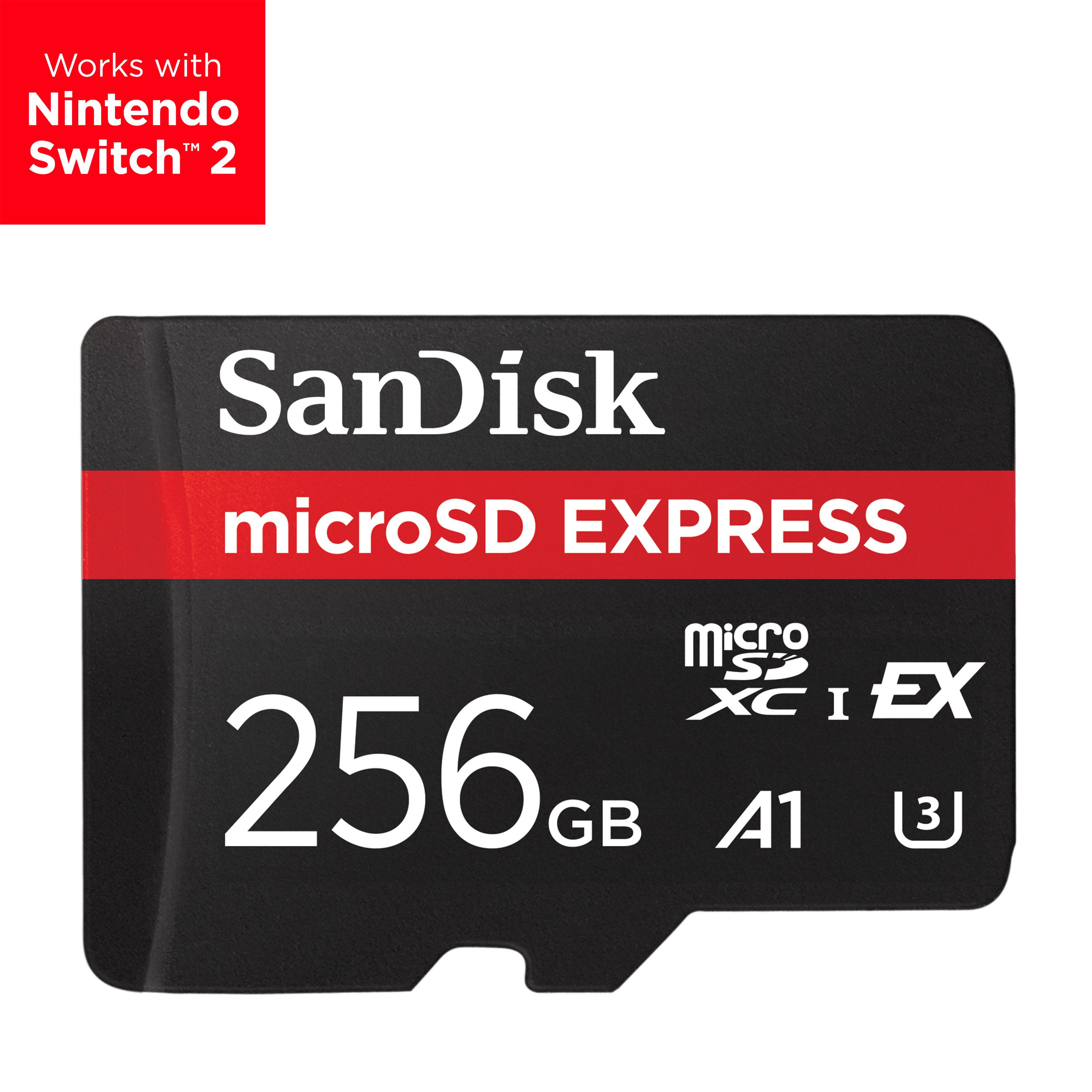 Sandisk microSDXC Express funktioniert mit Nintendo Switch 2 Speicherkarte (256 GB, UHS-I Class 10)