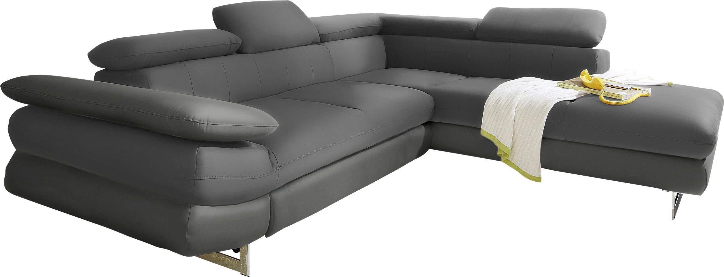 INOSIGN Ecksofa "Solution L-Form", mit Arm- & Kopfteilverstellung, wahlweis günstig online kaufen