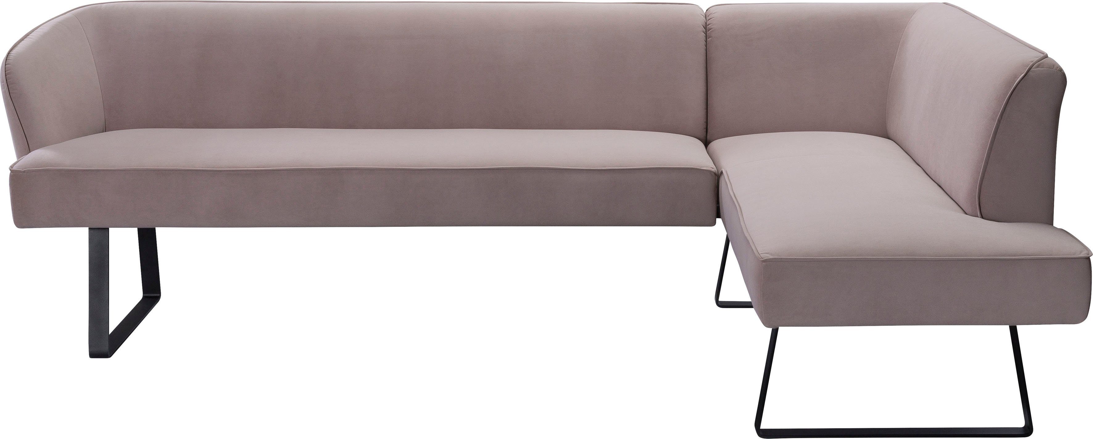 exxpo - sofa fashion Eckbank Bezug Americano, mit Metallfüßen, verschiedenen und Qualitäten Keder in