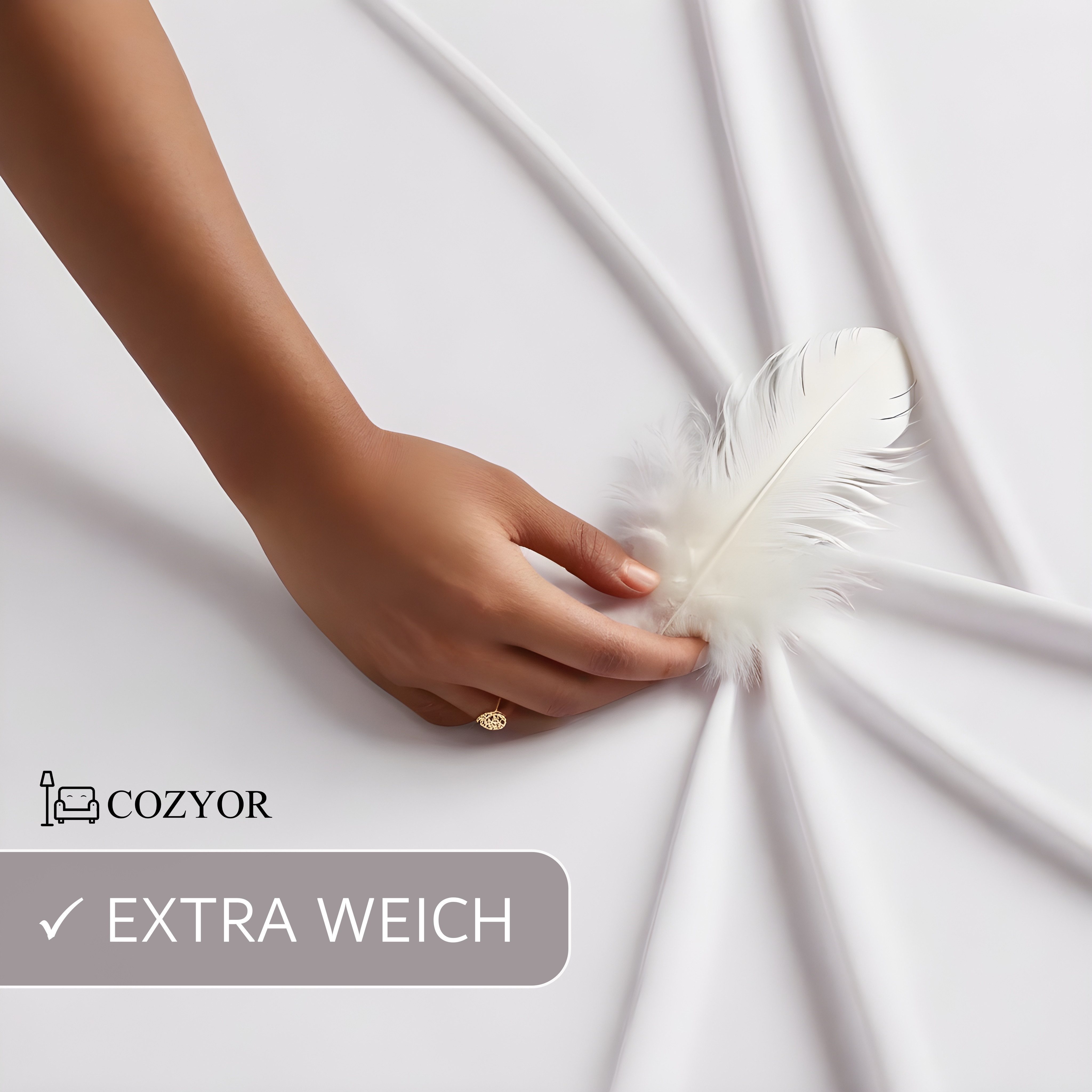 Cozyor Spannbettlaken 2er Set weich 90x190, 90x200, 140x200, 160x200, 180x200, 200x200cm, Mikorfaser weich gebürstet, Gummizug: rundum, (2 Stück), Matratzenhöhe – Bild 3 von 5