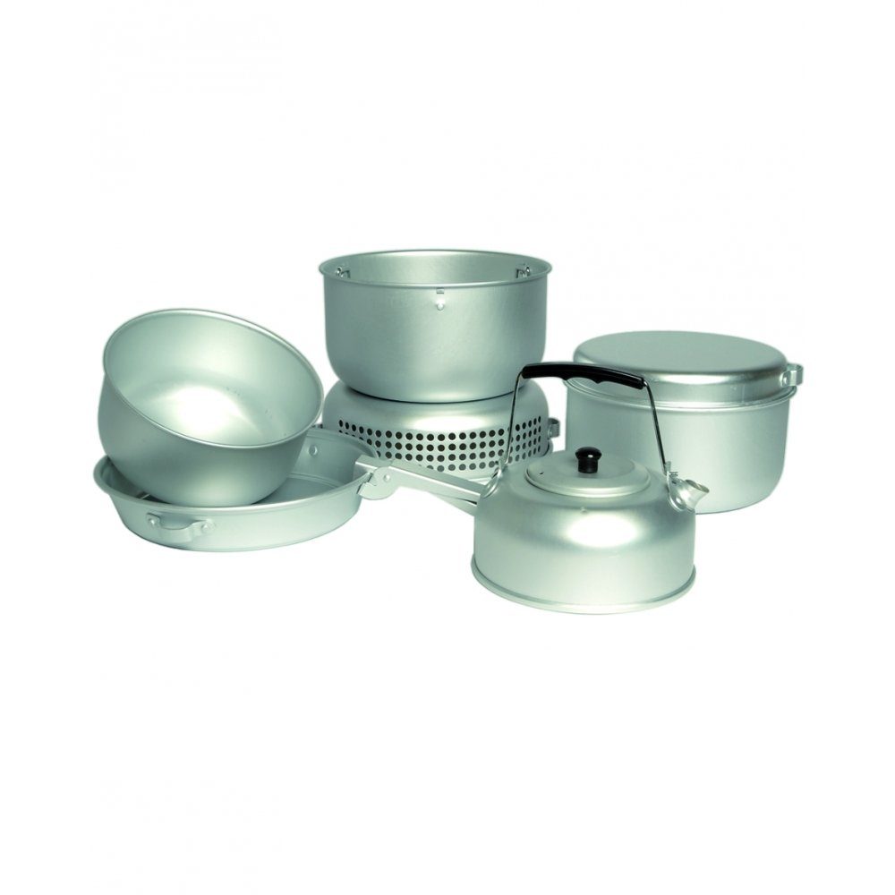 Mil-Tec Topf-Set KOCHSET 9-TLG. M.BRENNER, Aluminium (Set, 9-tlg) | Topfsets