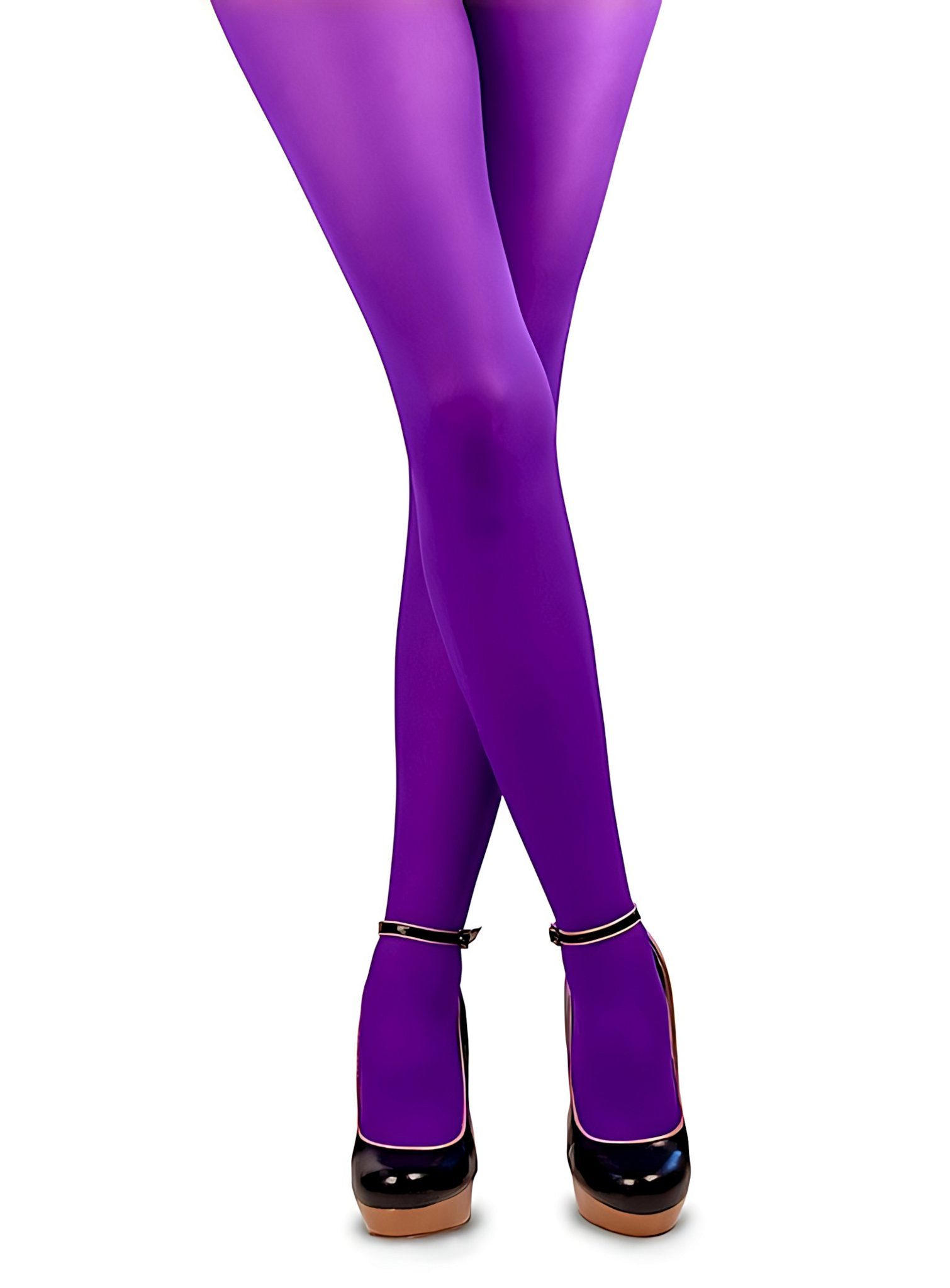 thetru Strumpfhose Blickdichte Strumpfhose lila (1 St) Einfarbige Strumpfho günstig online kaufen