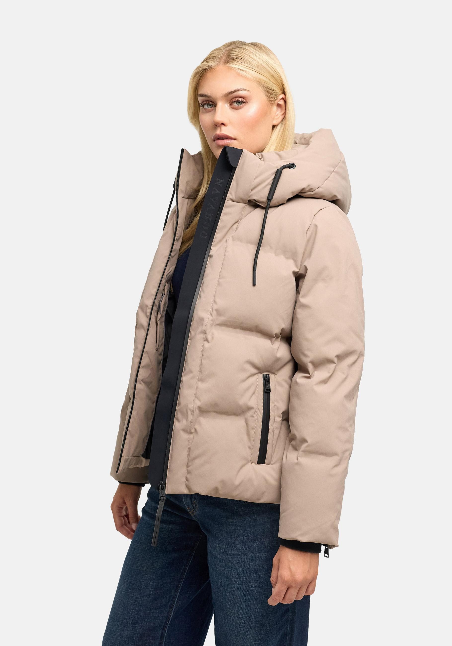Navahoo Outdoorjacke Wolkentanz XIV Kurze Damen Steppjacke mit abnehmbarer Kapuze