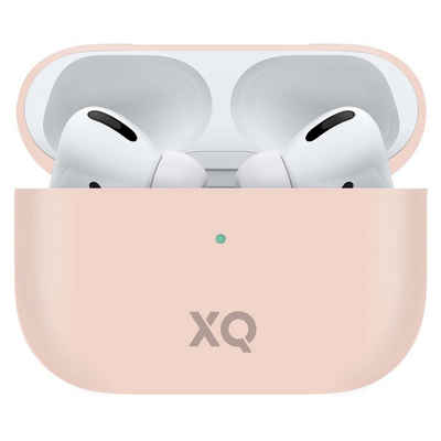 XQISIT Etui Silikon Skin Case Cover Schutz-Hülle Pink Headset (passend für Ladecase Apple AirPods Pro Bluetooth Ohrhörer Kopfhörer)