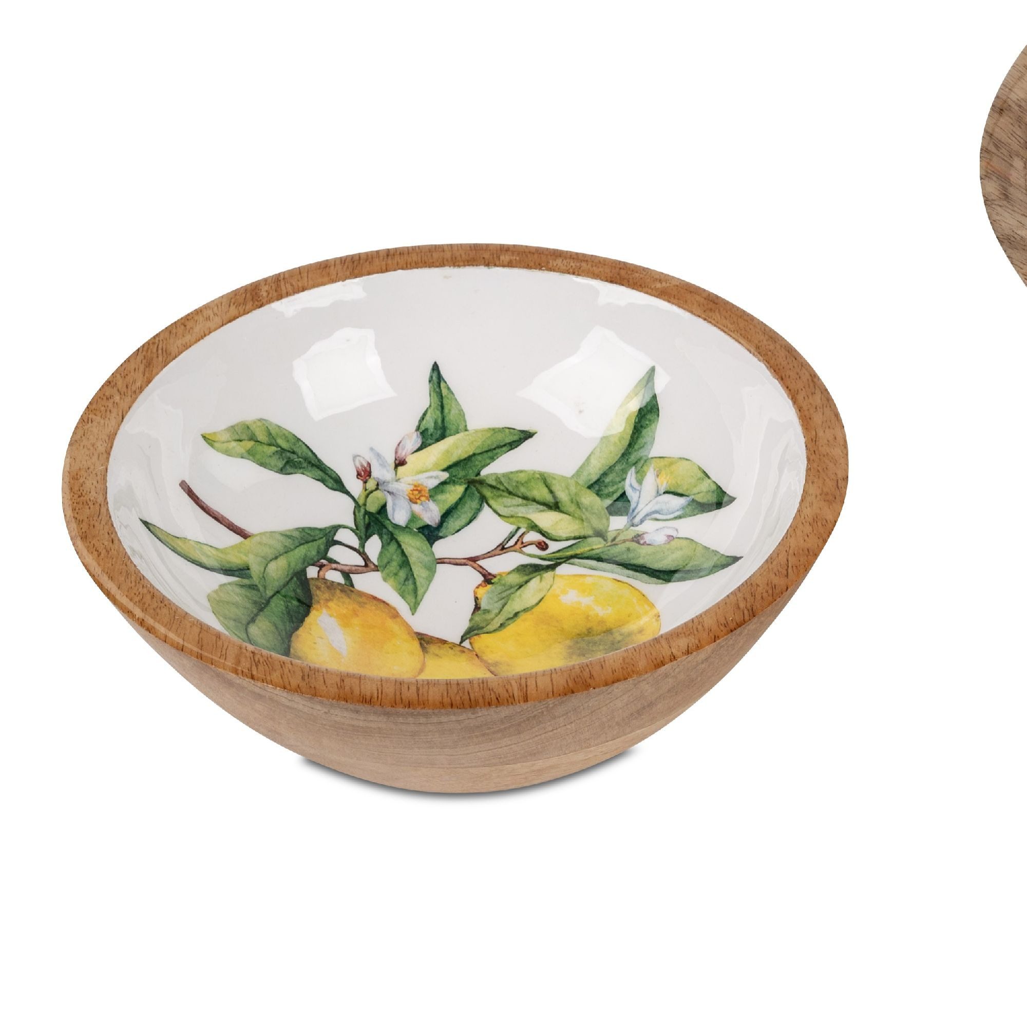 formano Servierschale Zitronen, Mangoholz, Lebensmittelecht, Natur, Zitronen, H: 6.5cm