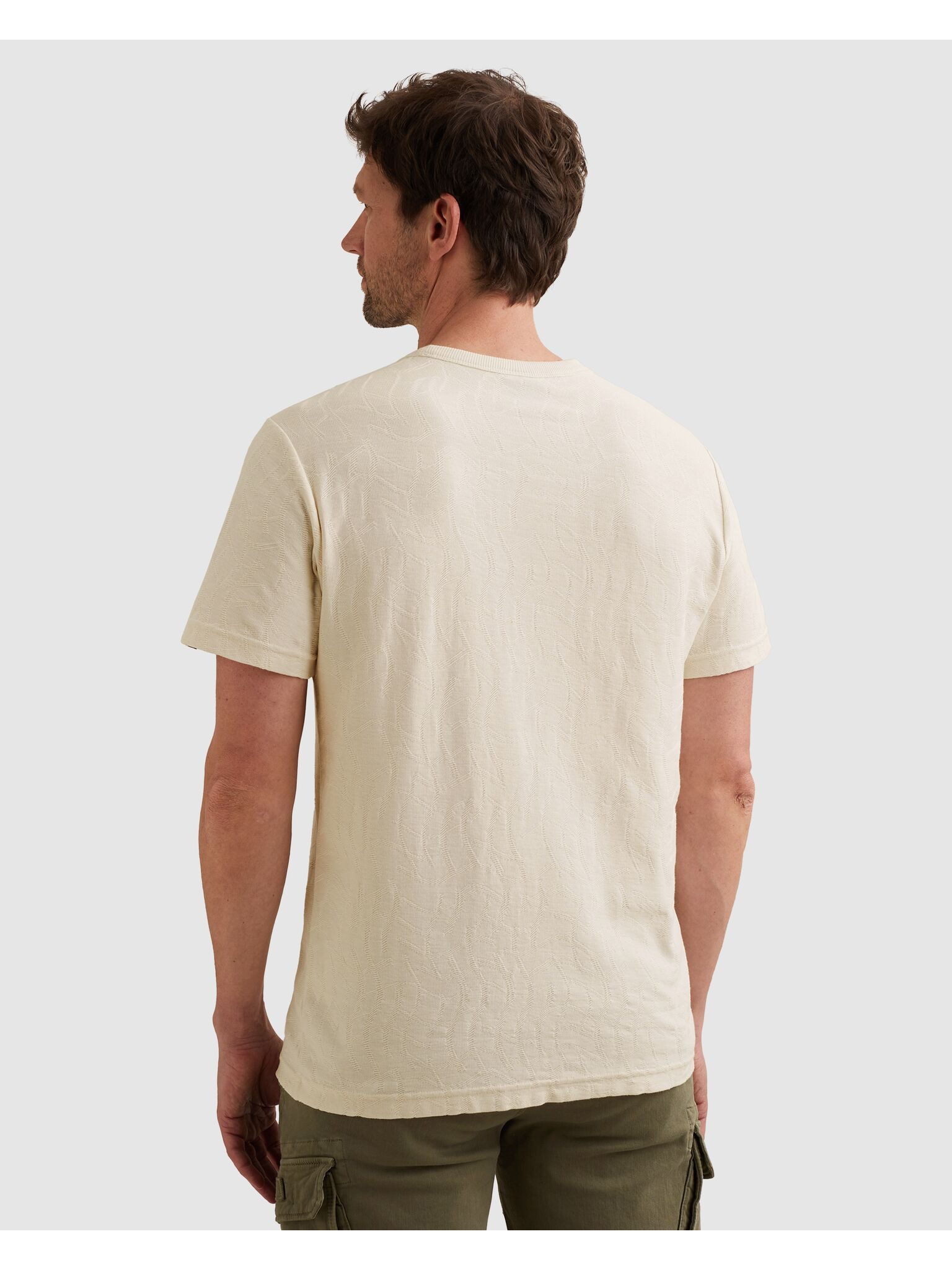 PME LEGEND T-Shirt Short sleeve r-neck jacquard jersey mit Logo Stickerei