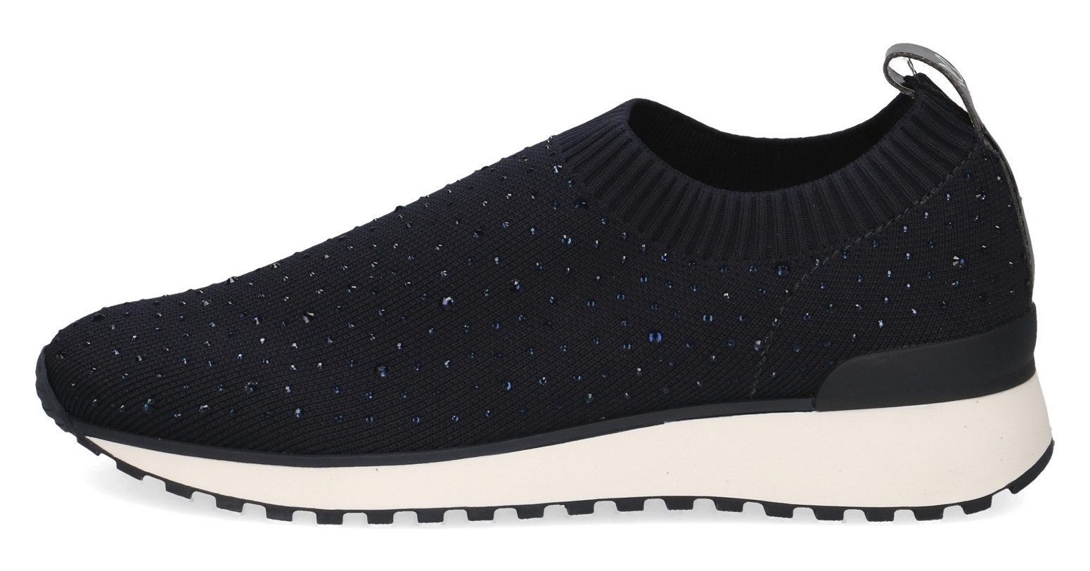 Caprice Slip-On Sneaker, Slipper, Freizeitschuh, Halbschuh mit funkelnden Strass-Steinen