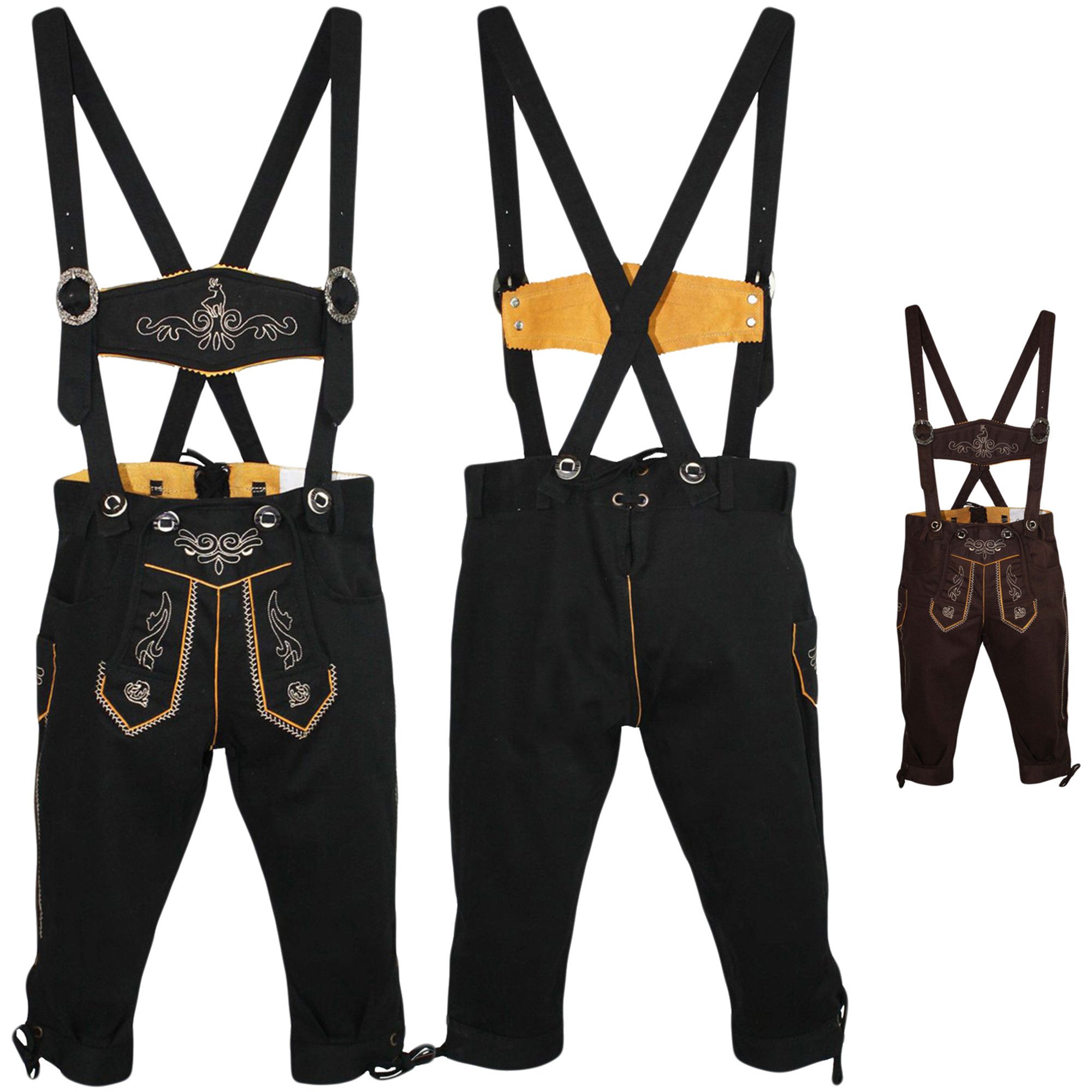 German Wear Trachtenhose GW901-Textil Kinder Trachen Jeanshose mit Hosenträgern