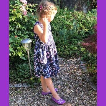 Beck Schläppchen Schmetterling, hübscher Mädchen- Gymnastikschuh (Trendfarbe lila) Schmetterling mit Pailetten) mit rutschfester Gummi-Laufsohle
