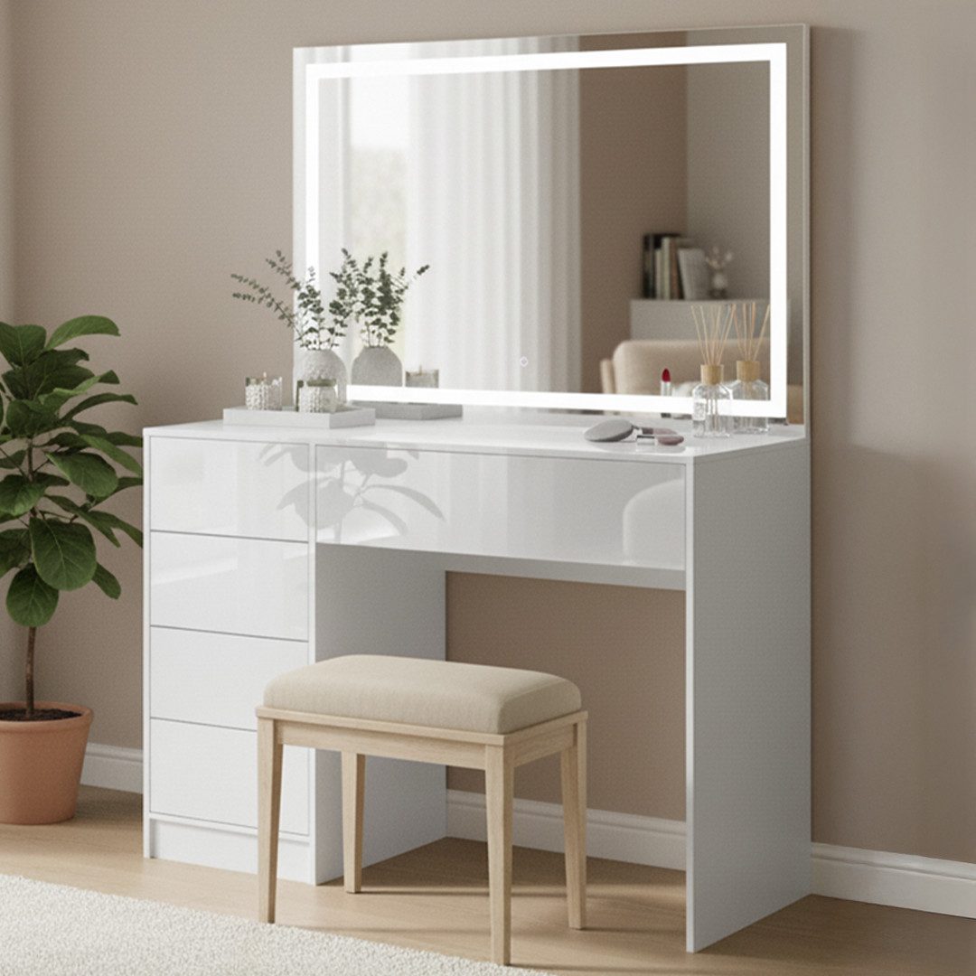 Bellamio Schreibtisch Livny mit 5 Schubladen beidseitig montierbar (mit Sch günstig online kaufen