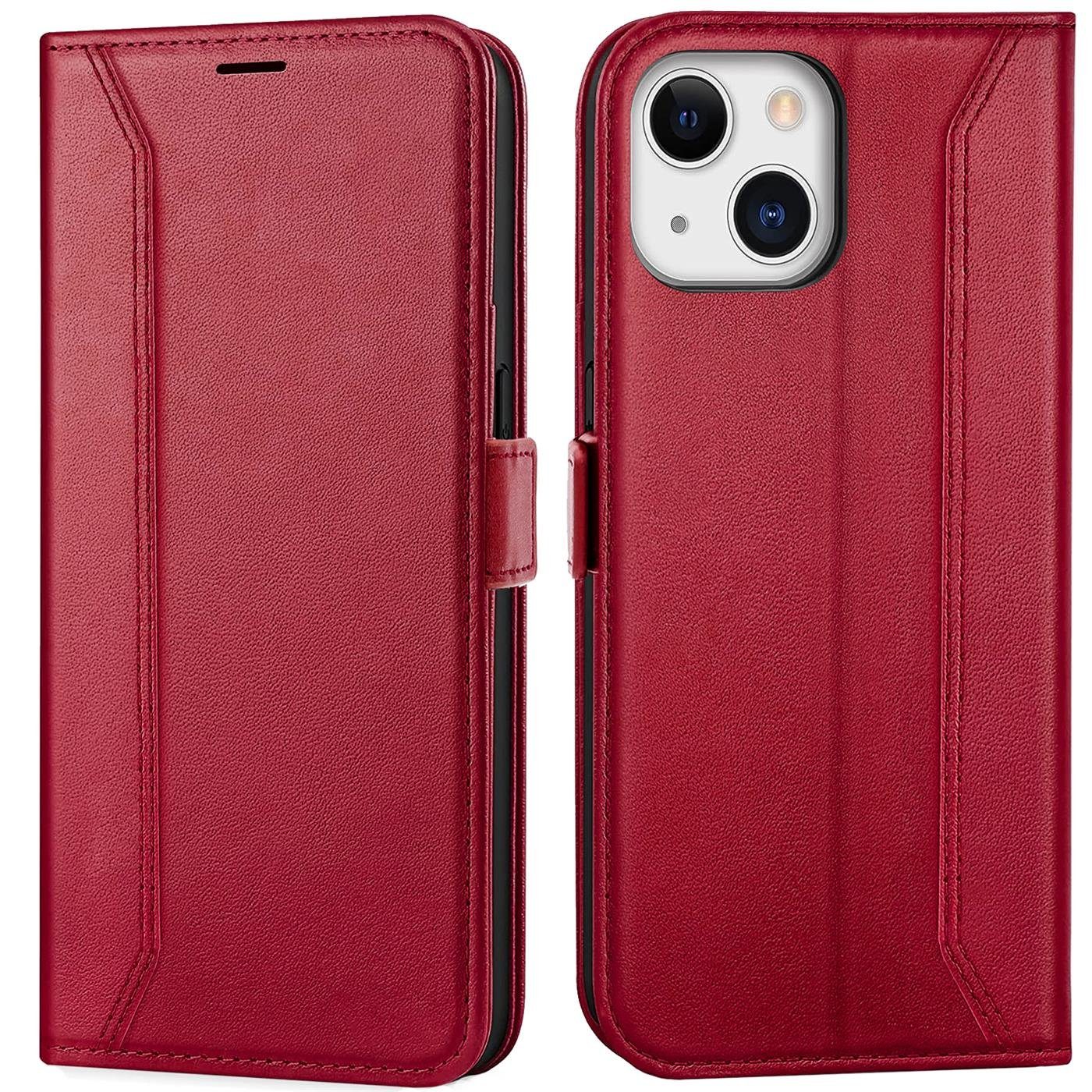 CoolGadget Handyhülle Book Case Elegance Tasche für Apple iPhone 13 6,1 Zoll, Hülle Magnet Klapphülle Flip Case für iPhone 13 Schutzhülle