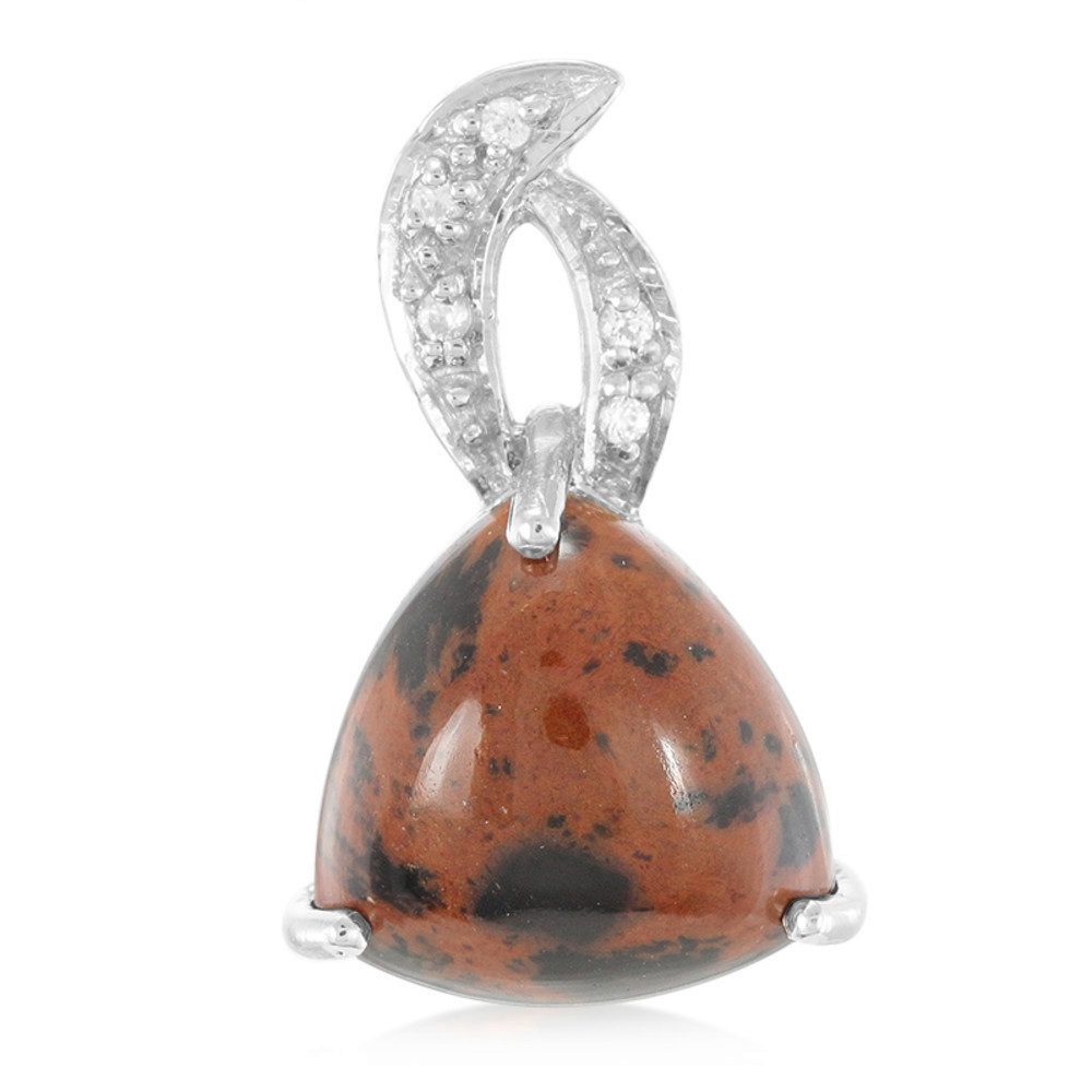 Kettenanhänger Cavill Anhänger aus 925 Sterling Silber mit Mahagoni-Obsidian, 5,38 ct