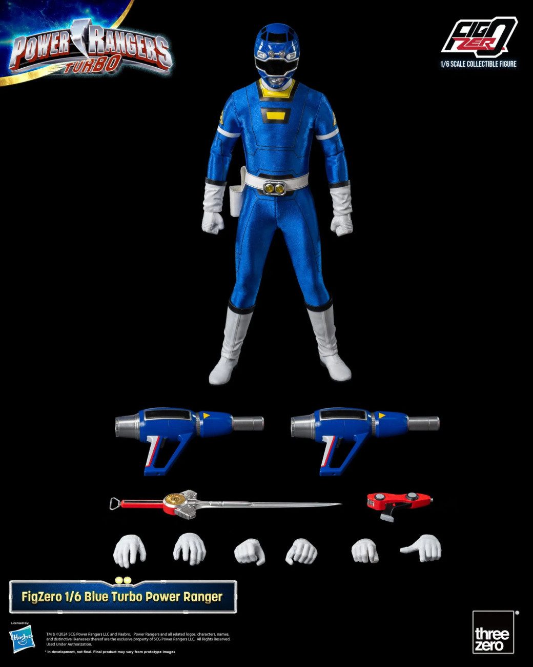 ThreeZero Actionfigur Power Rangers Turbo FigZero Actionfigur 1/6 Blue Turbo Power Ranger 30