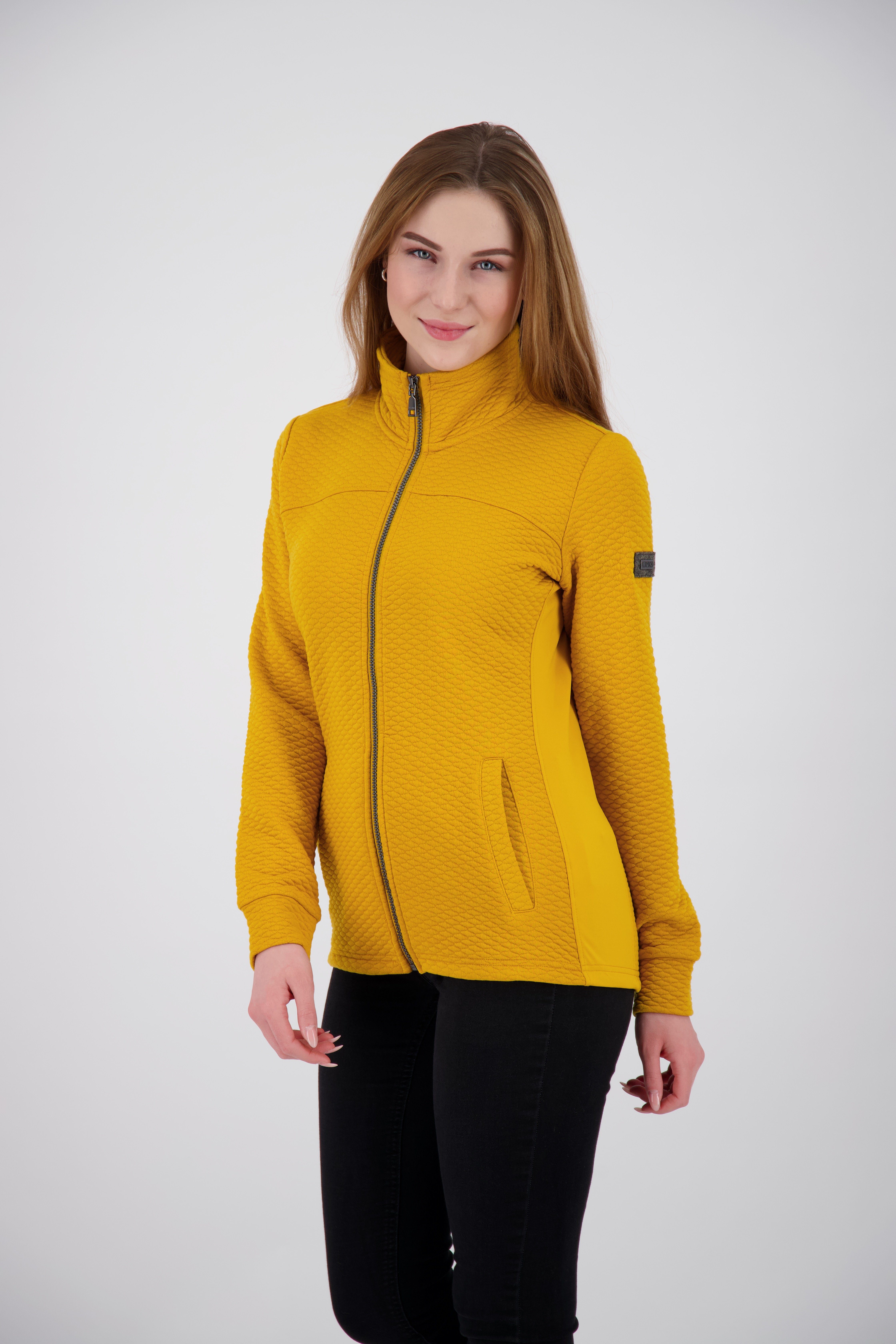 moderner DEPROC golden Fleecejacke yellow CAMBLY NEW WOMEN Active mit QUILT CS Stepp-Optik