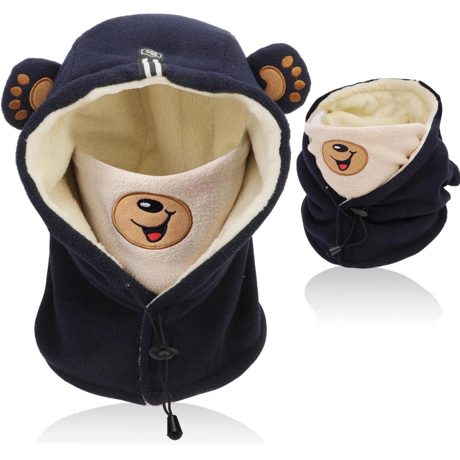 Sturmhaube Sturmhaube Kinder Thermo Fleece Balaclava Schlupfmütze Blau