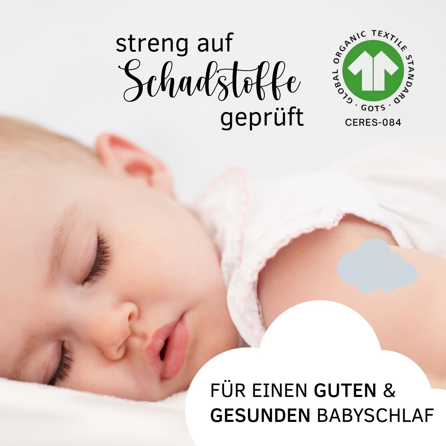 Babys, flaches Made für Flachkissen Bio-Baumwolle, 35x40cm Babykissen hergestellt aus kids&me Kissen 100% Germany in