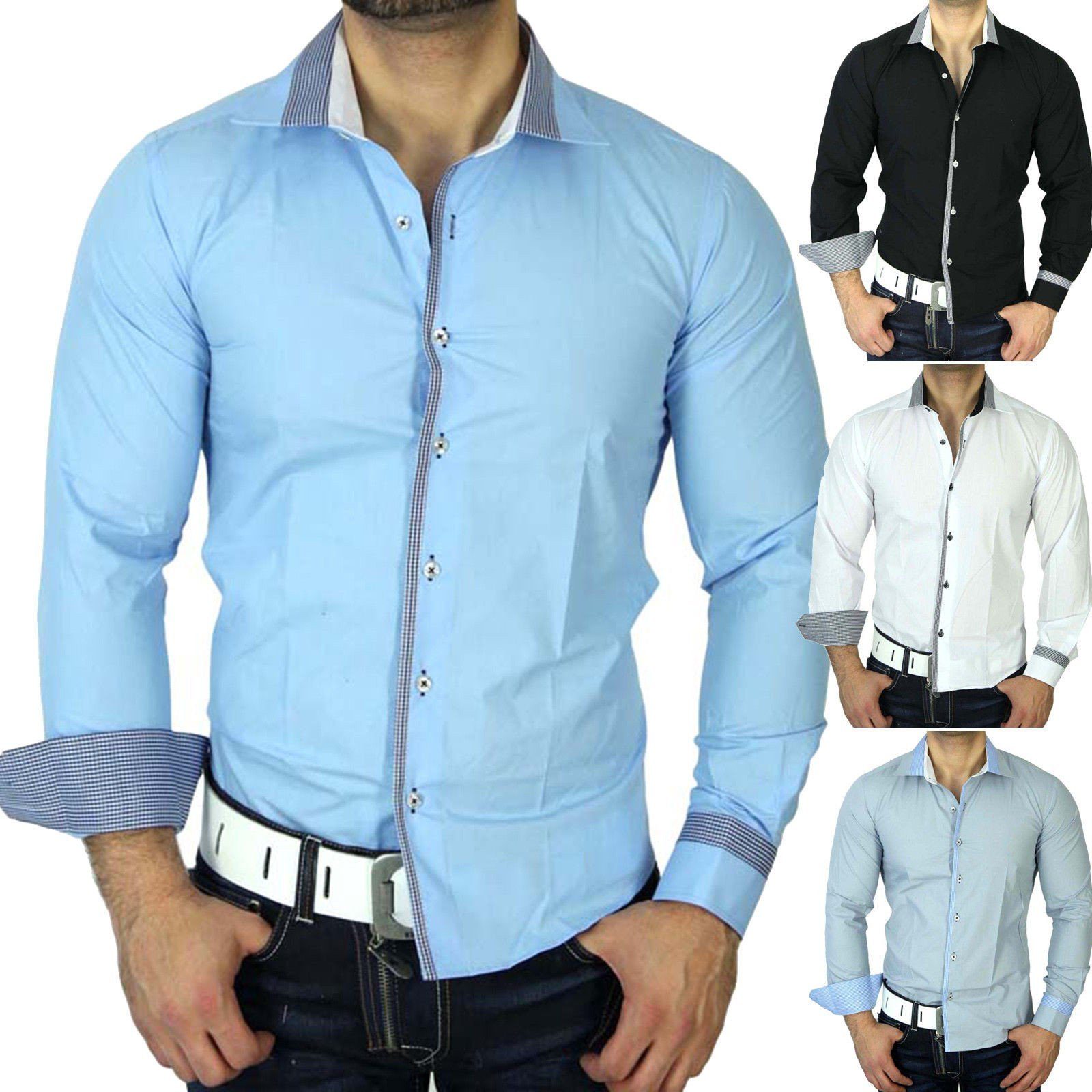 Baxboy Langarmhemd Baxboy Langarmhemd modernes und zeitloses Herren Hemd P- günstig online kaufen