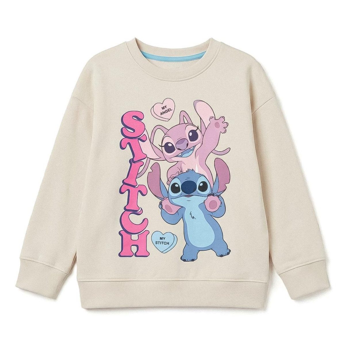 Disney Sweatshirt Stitch Kinder French Terry für Kinder Alltag Freizeit und Schule