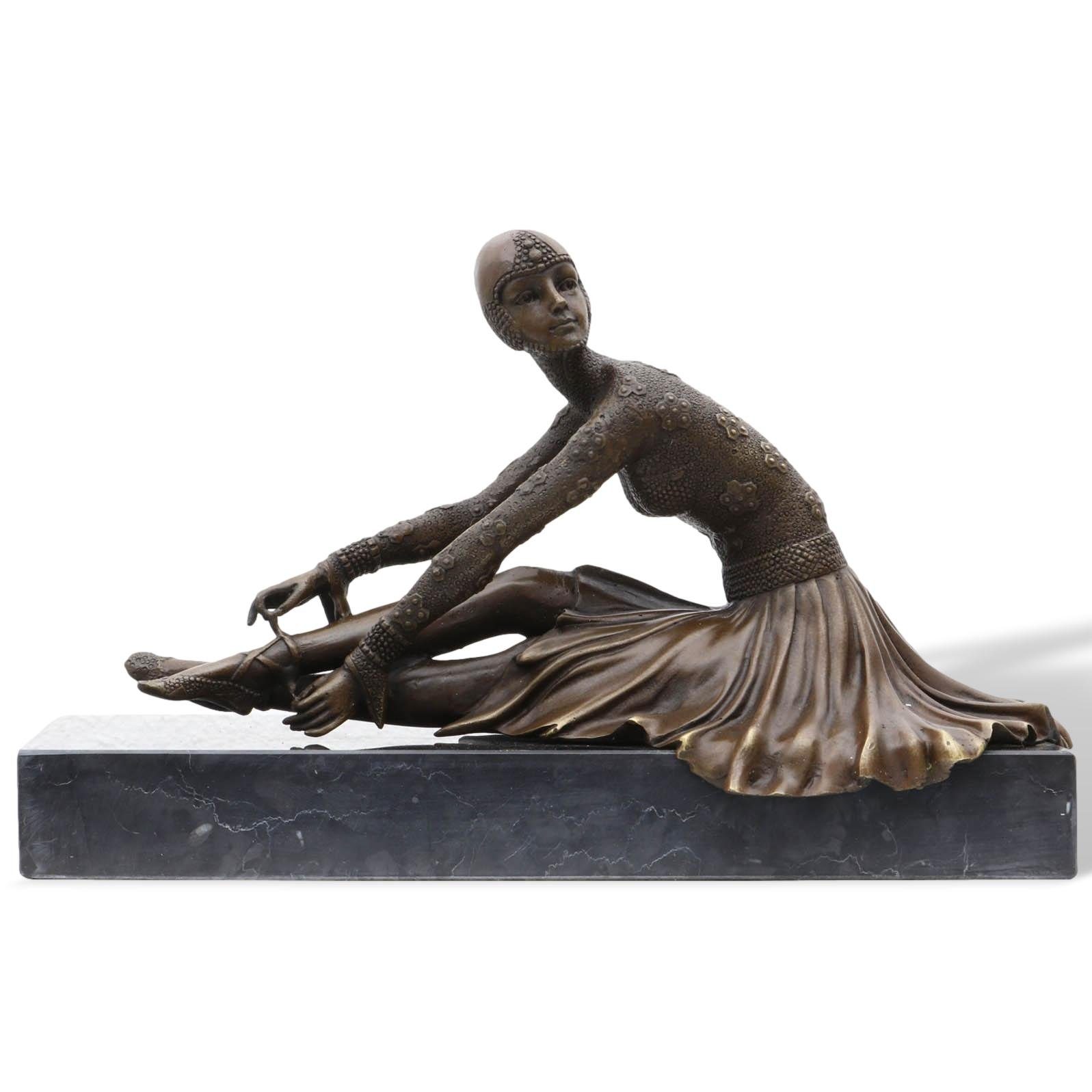 Chiparus nach Bronze Figur Tänzerin Skulptur Aubaho Bronzeskulptur Skulptur Antik-Stil