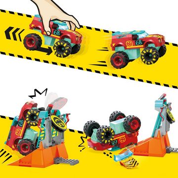 Mattel® Konstruktionsspielsteine MEGA Hot Wheels Monster Trucks Demo Derby Extreme-Stunt Set