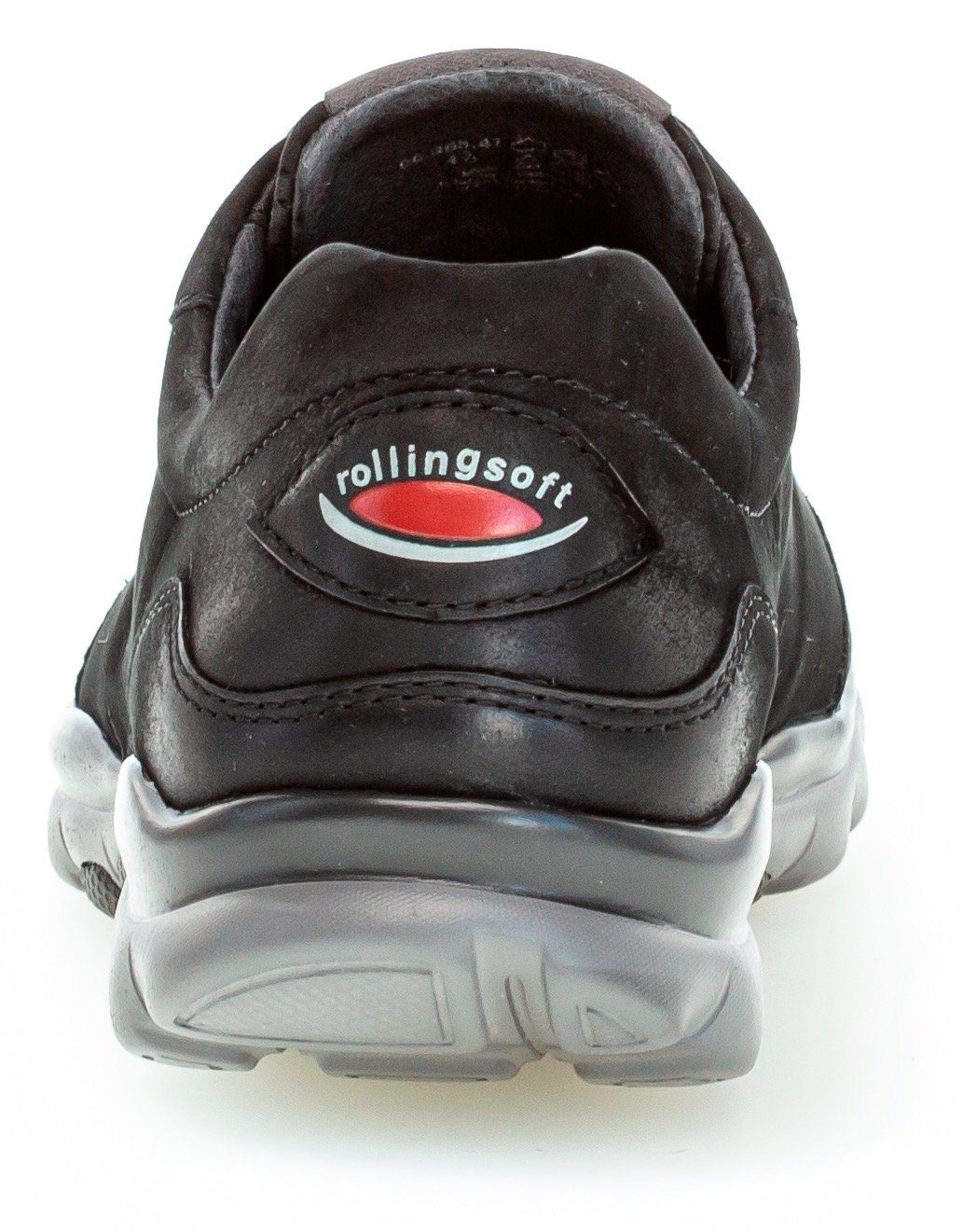 Gabor Ferse der Logoschriftzug Rollingsoft an Keilsneaker schwarz mit