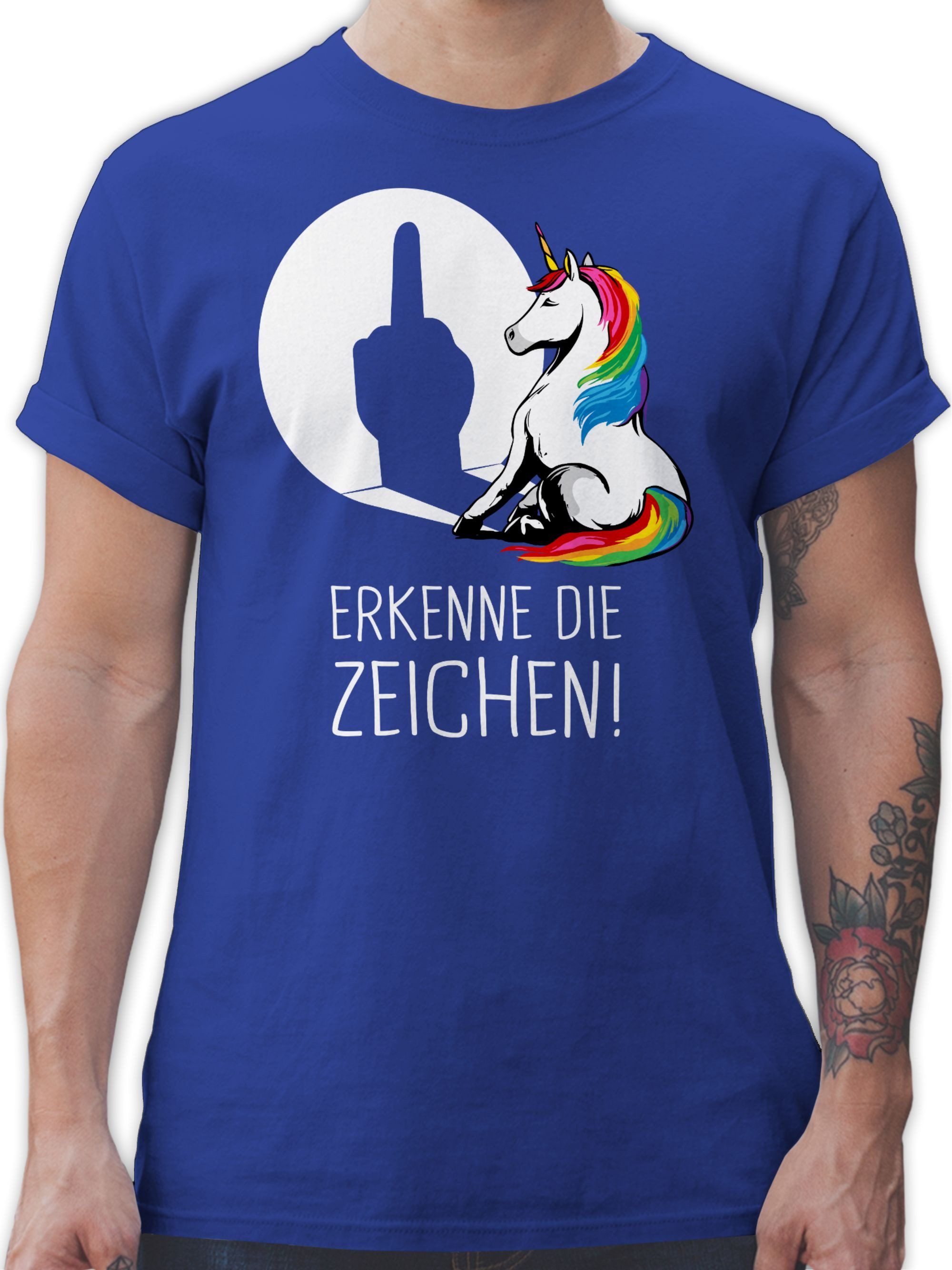 Shirtracer T-Shirt Erkenne die Zeichen, Einhorn günstig online kaufen