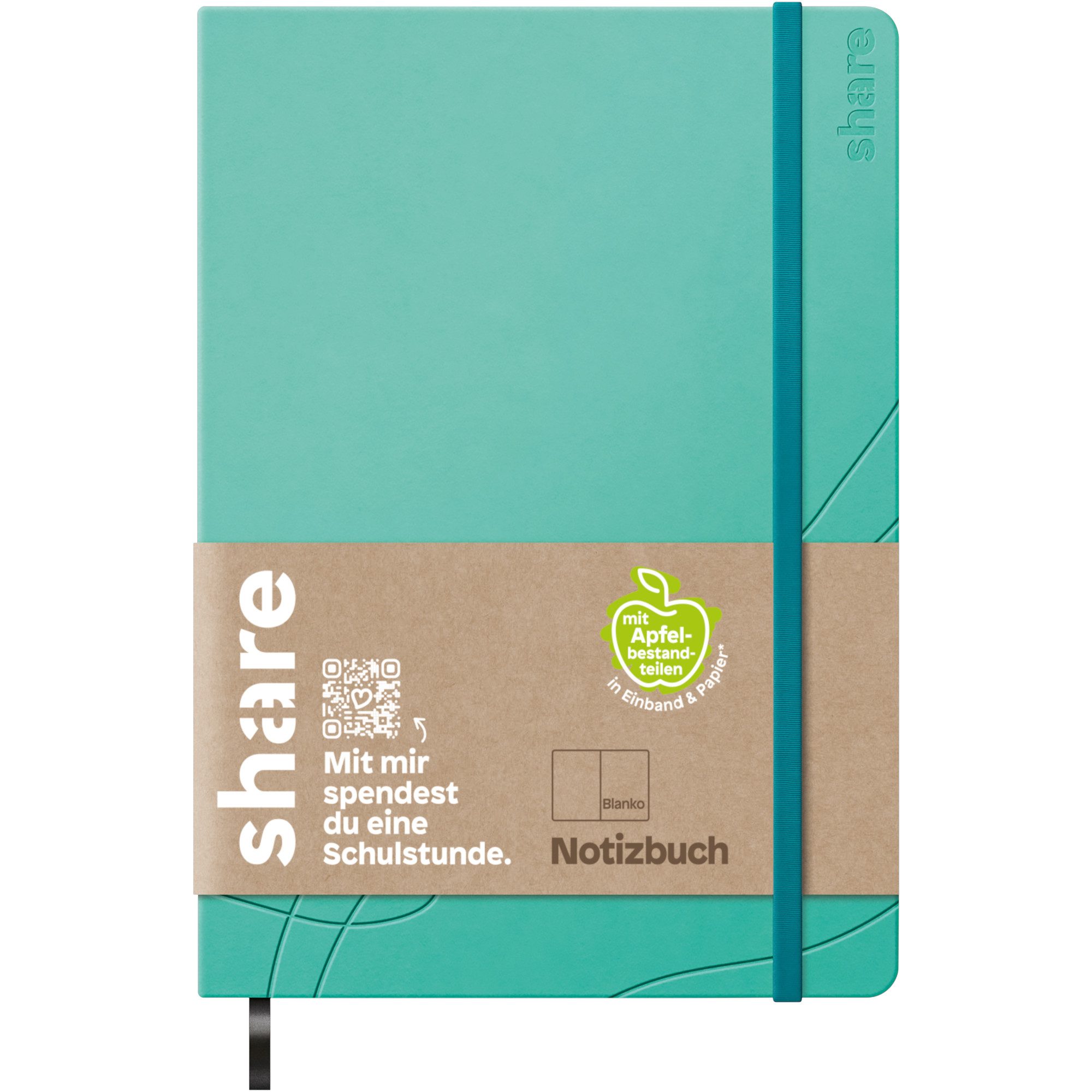 share Notizbuch Notizbuch 4-0014515 A6 blanko türkis (4 Stück)