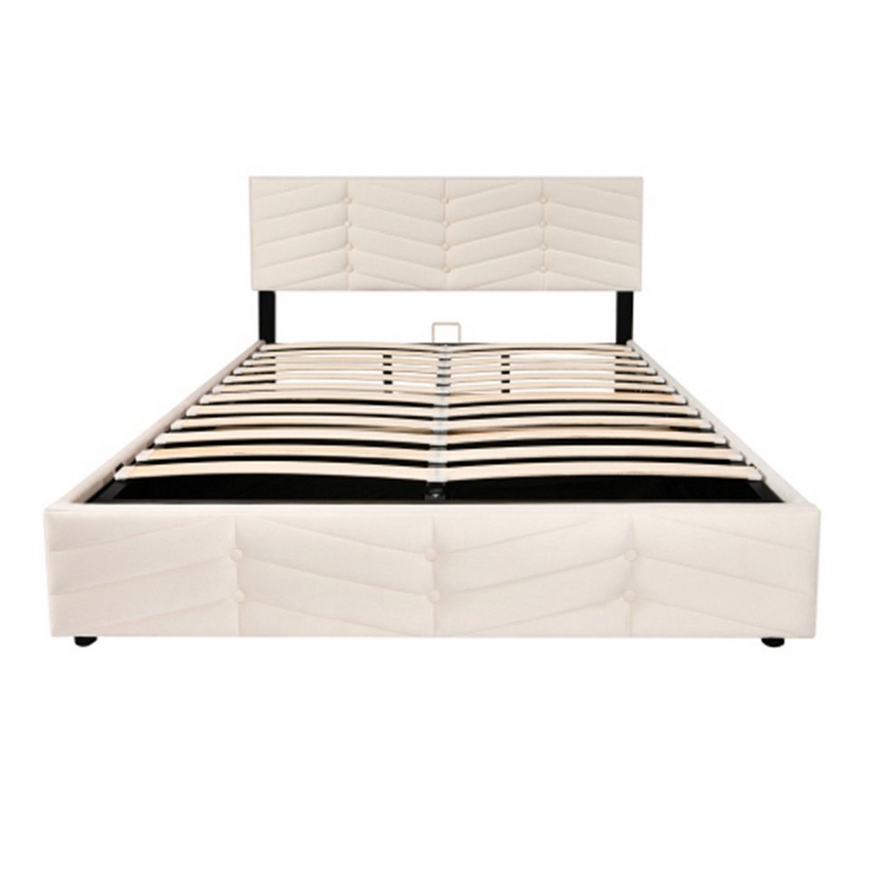 Celya Polsterbett 140× 200 Doppelbett, Stauraum unter dem Bett ...